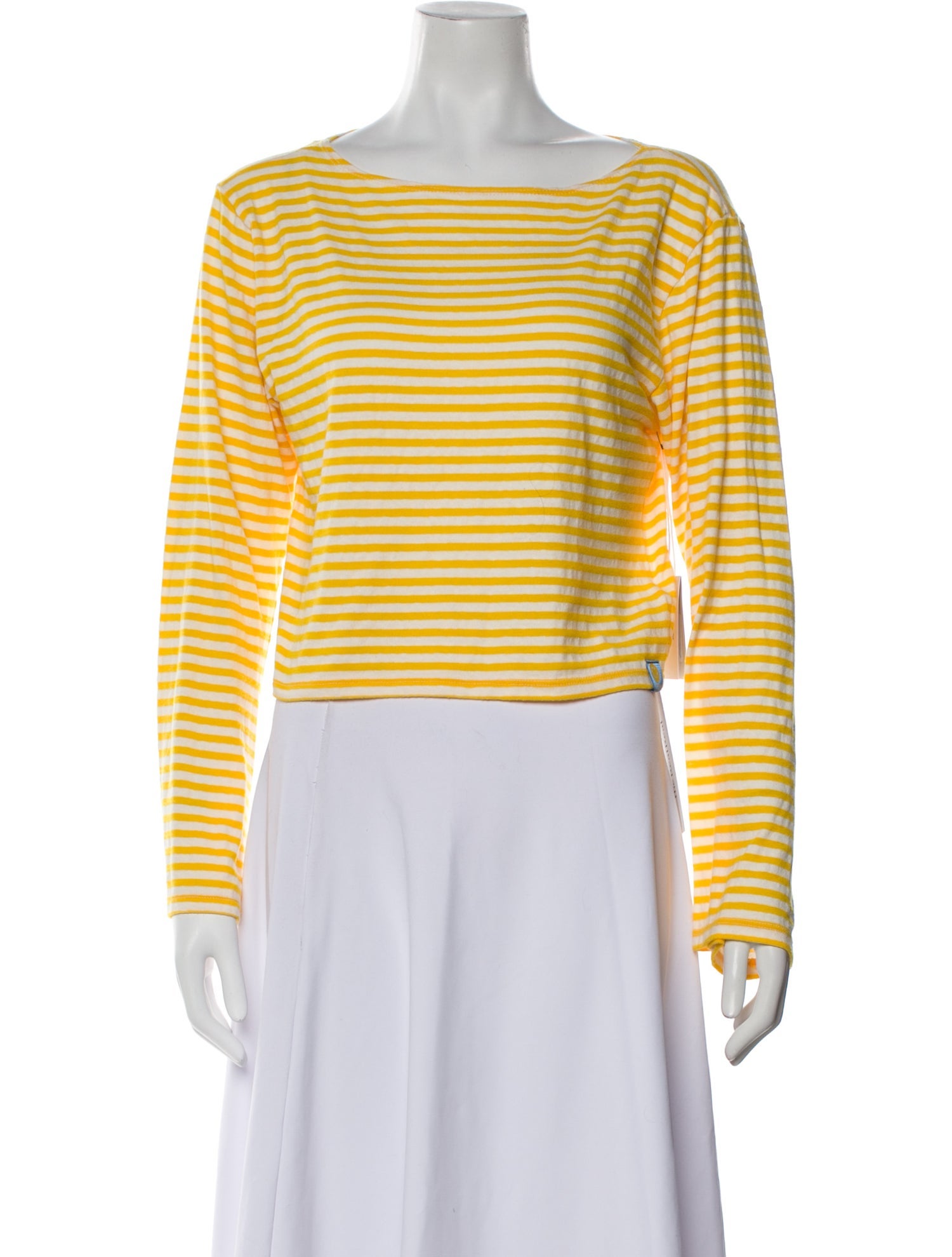 Mother Striped Bateau Neckline Crop Top w/ Tags