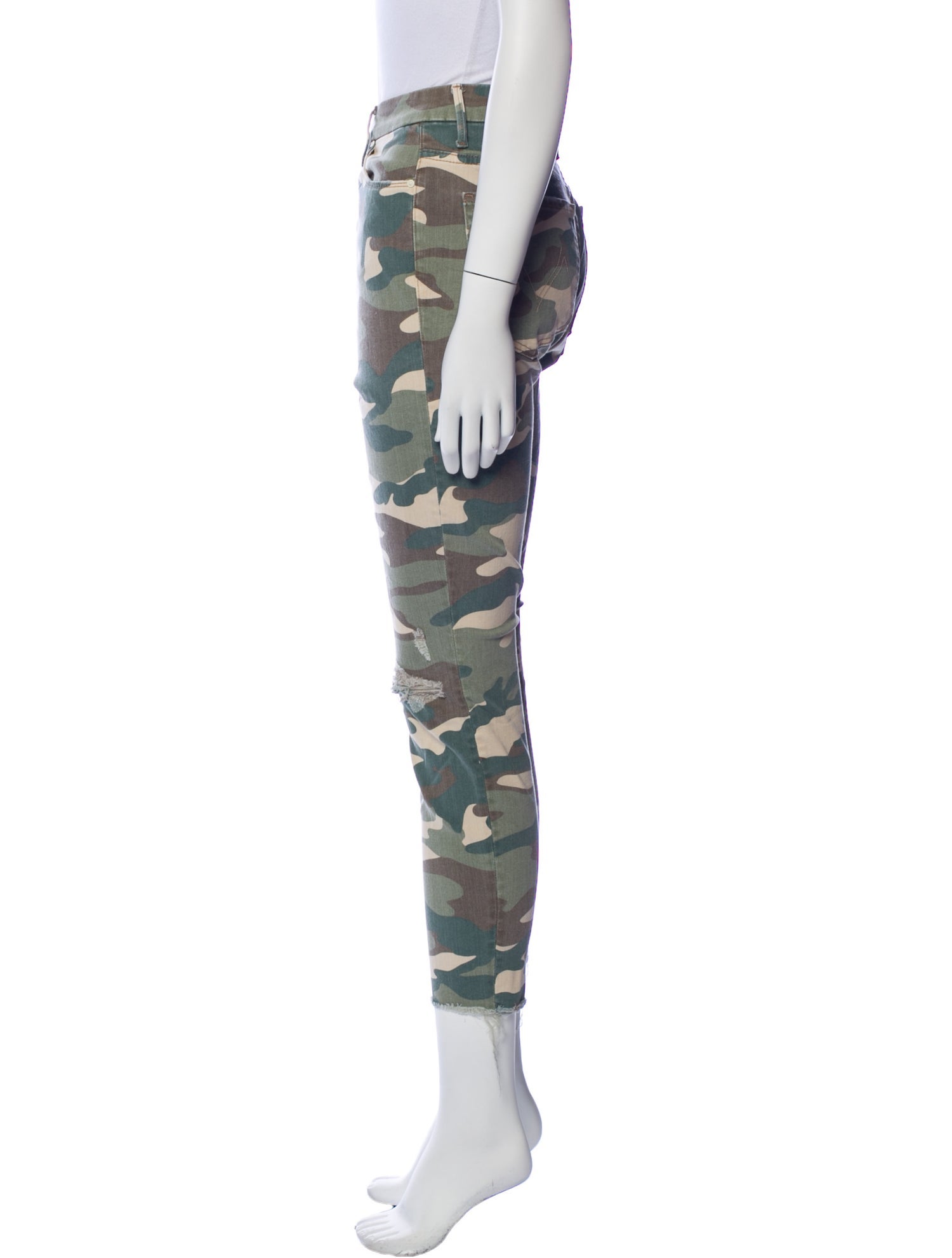 Mother Camouflage Print Skinny Leg Pants
