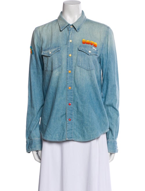Mother Long Sleeve Button-Up Top