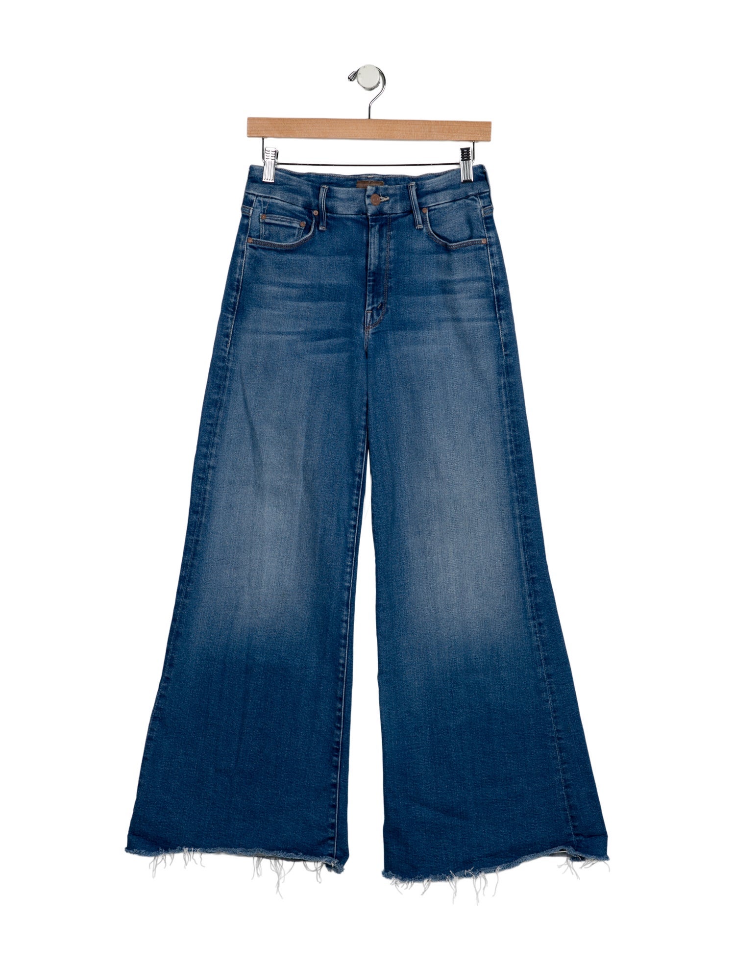 Mother Mid-Rise Wide Leg Jeans