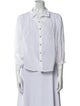 Mother Three-Quarter Sleeve Button-Up Top