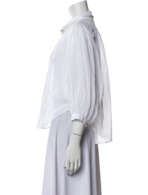 Mother Three-Quarter Sleeve Button-Up Top