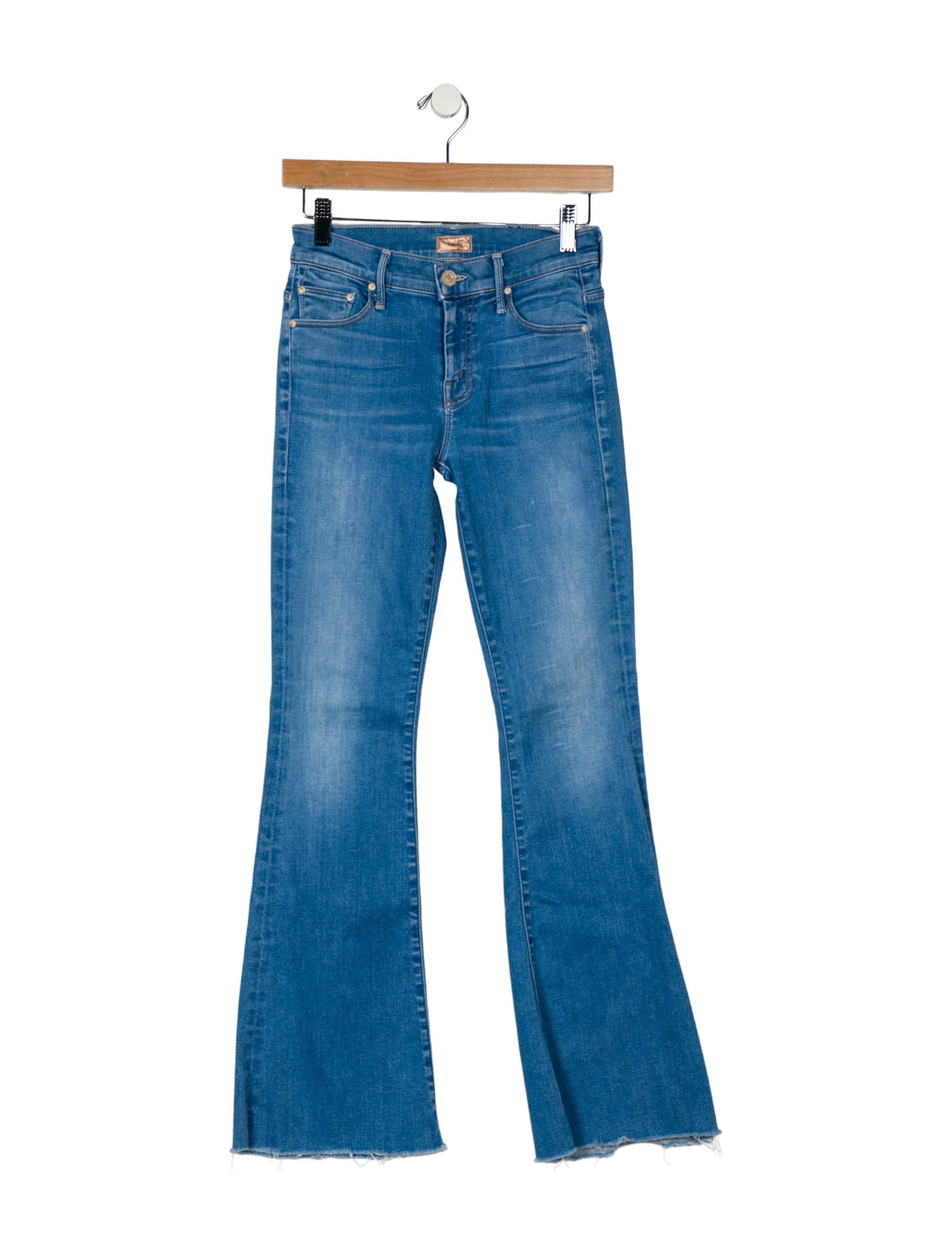 Mother Mid-Rise Wide Leg Jeans