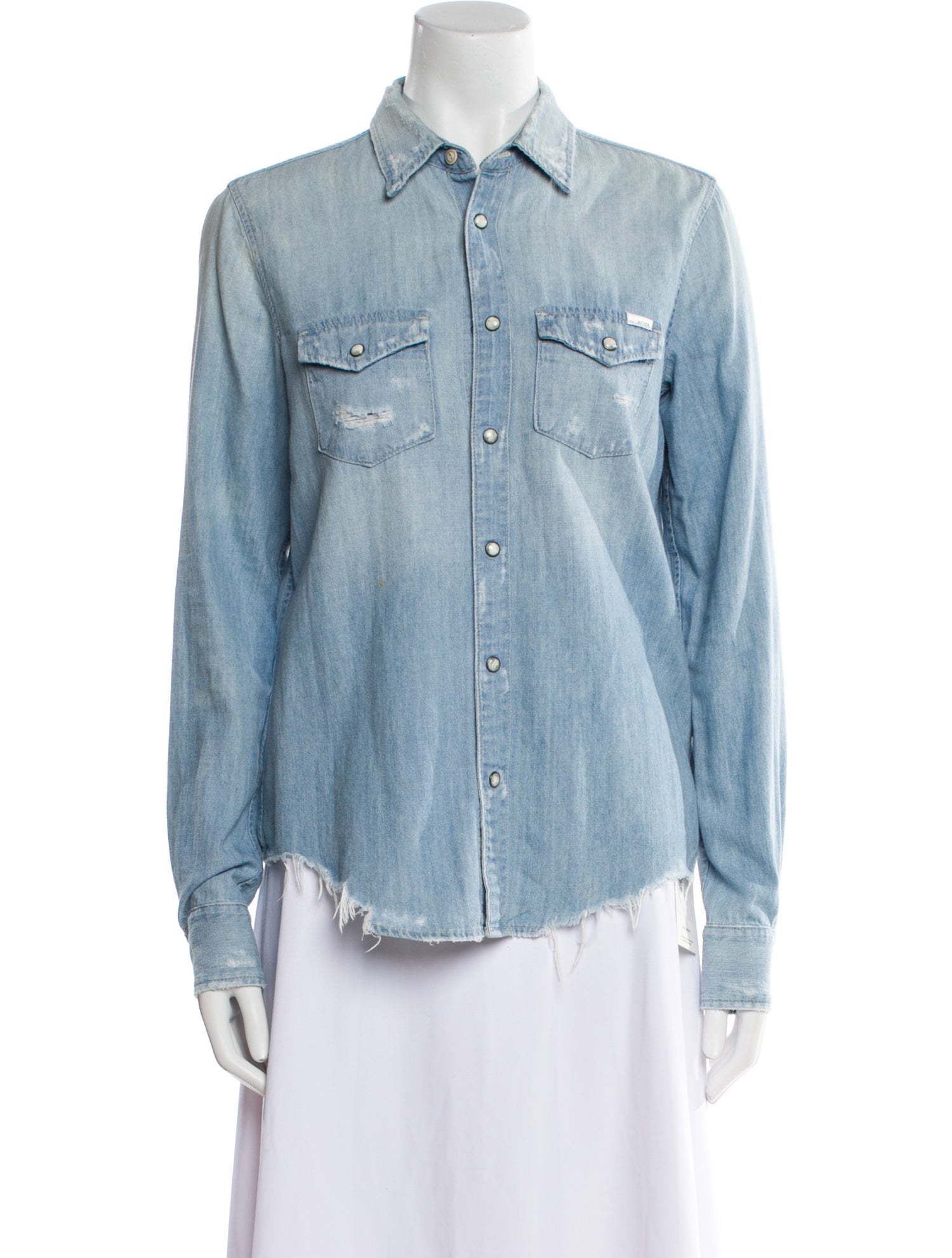 Mother Long Sleeve Button-Up Top