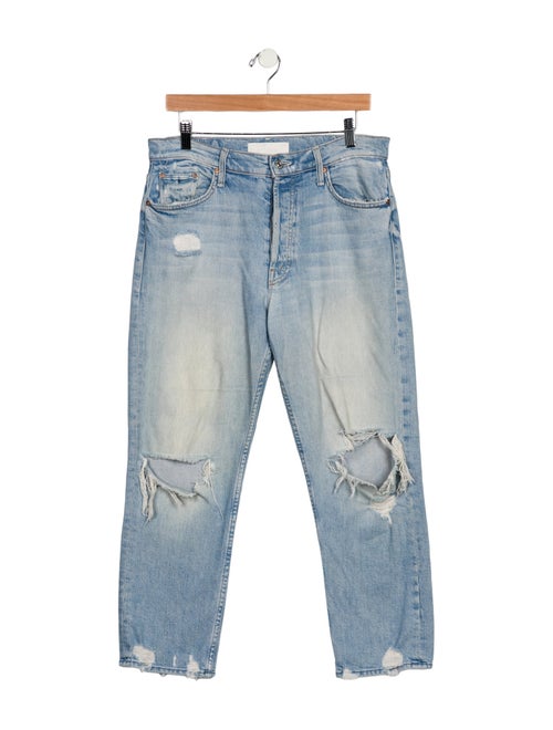 Mother Mid-Rise Straight Leg Jeans