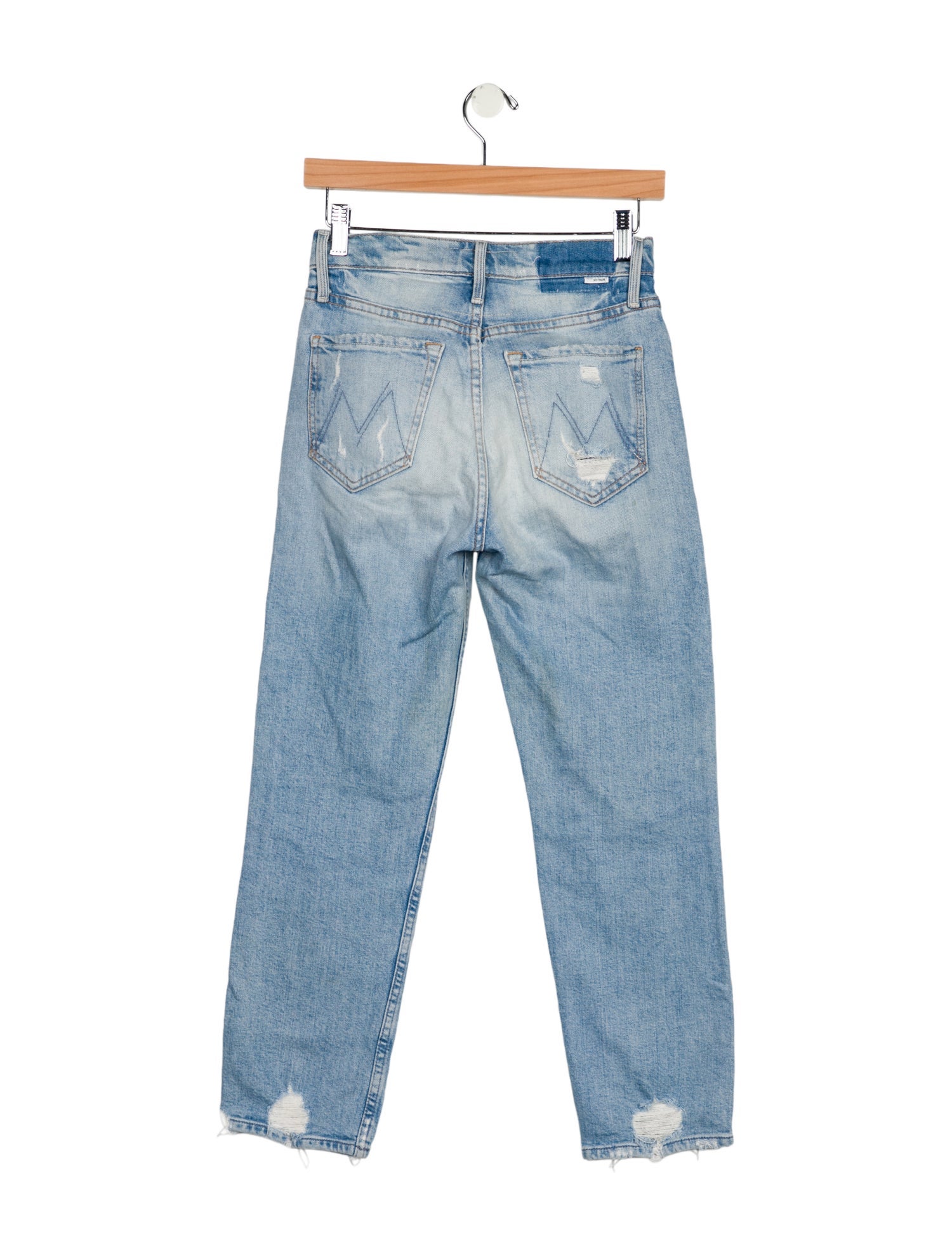 Mother Mid-Rise Straight Leg Jeans