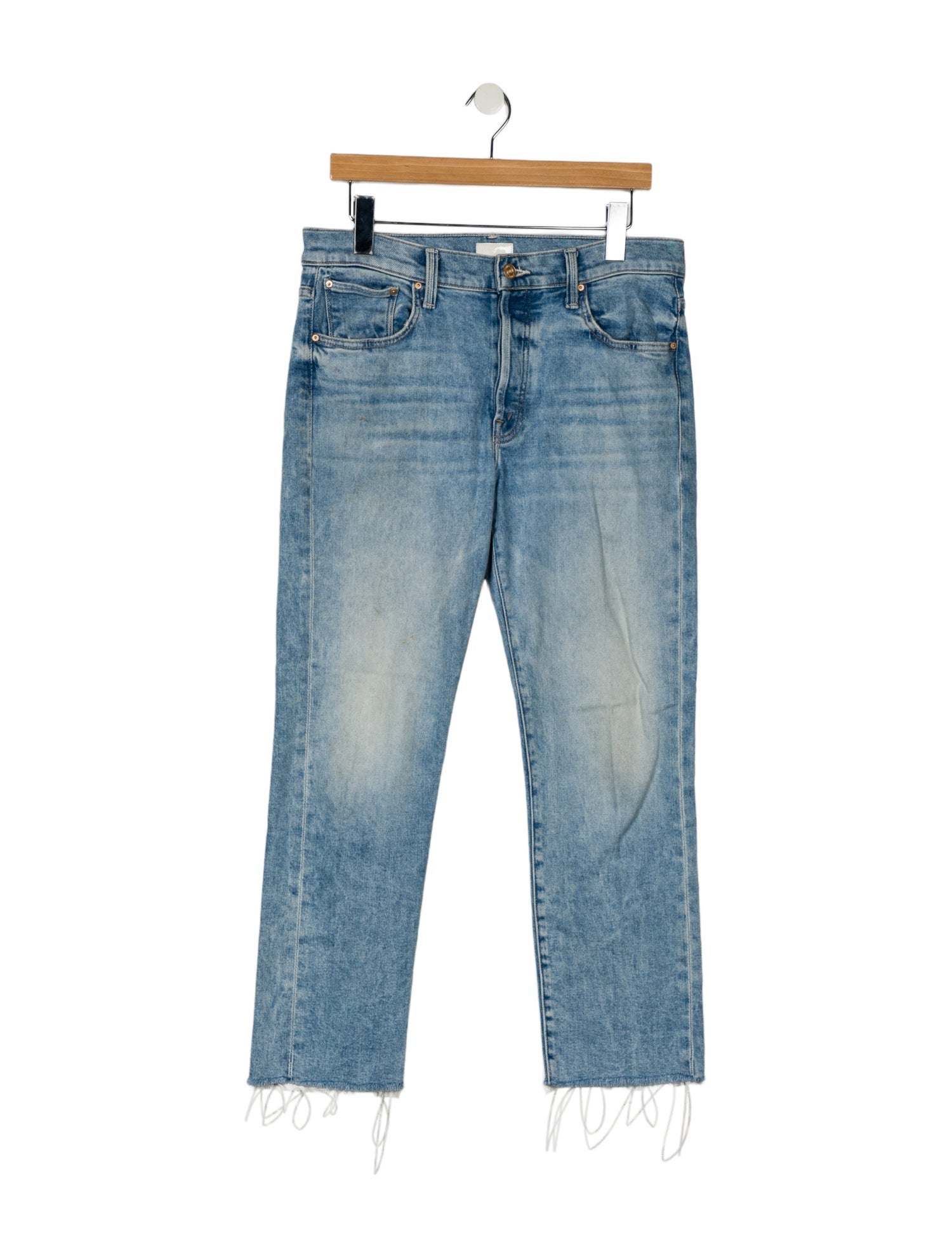 Mother Mid-Rise Straight Leg Jeans