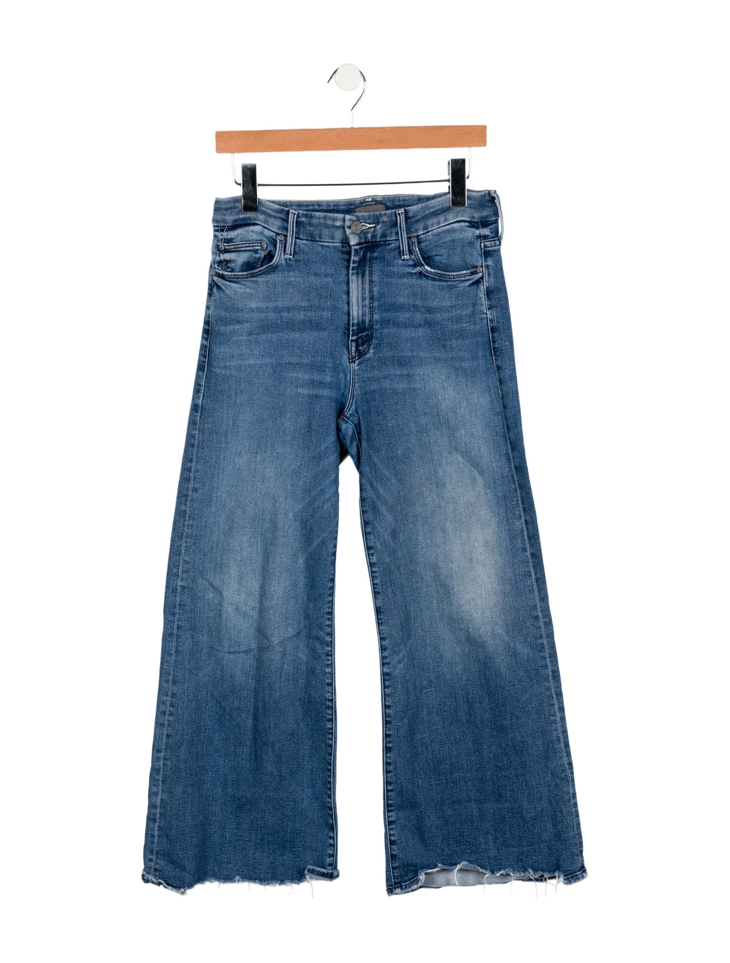 Mother Mid-Rise Wide Leg Jeans
