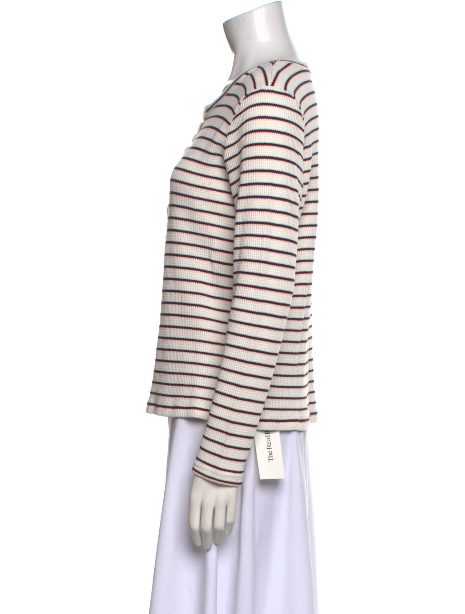 Mother Striped Scoop Neck Top