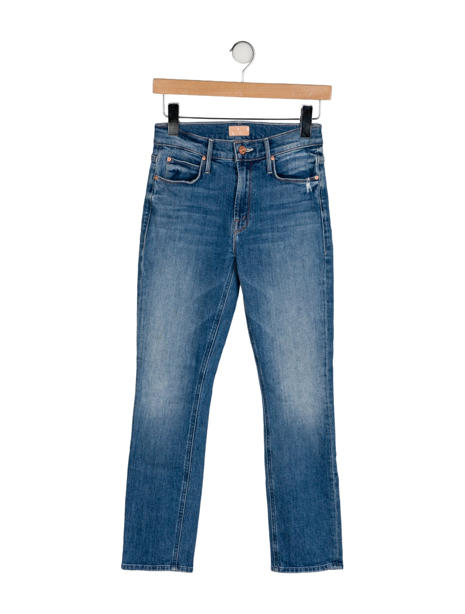 Mother Mid-Rise Straight Leg Jeans