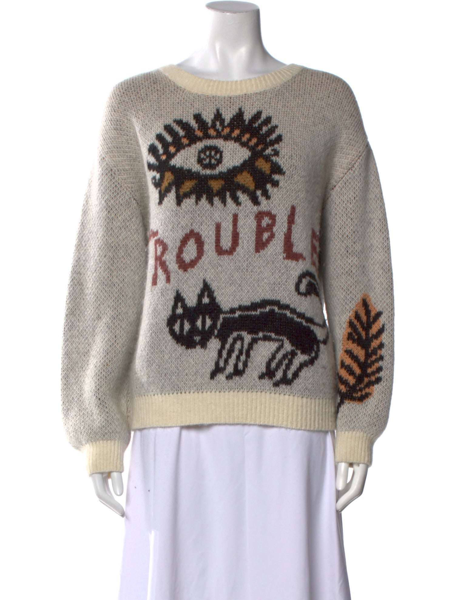 Mother Alpaca Graphic Print Sweater