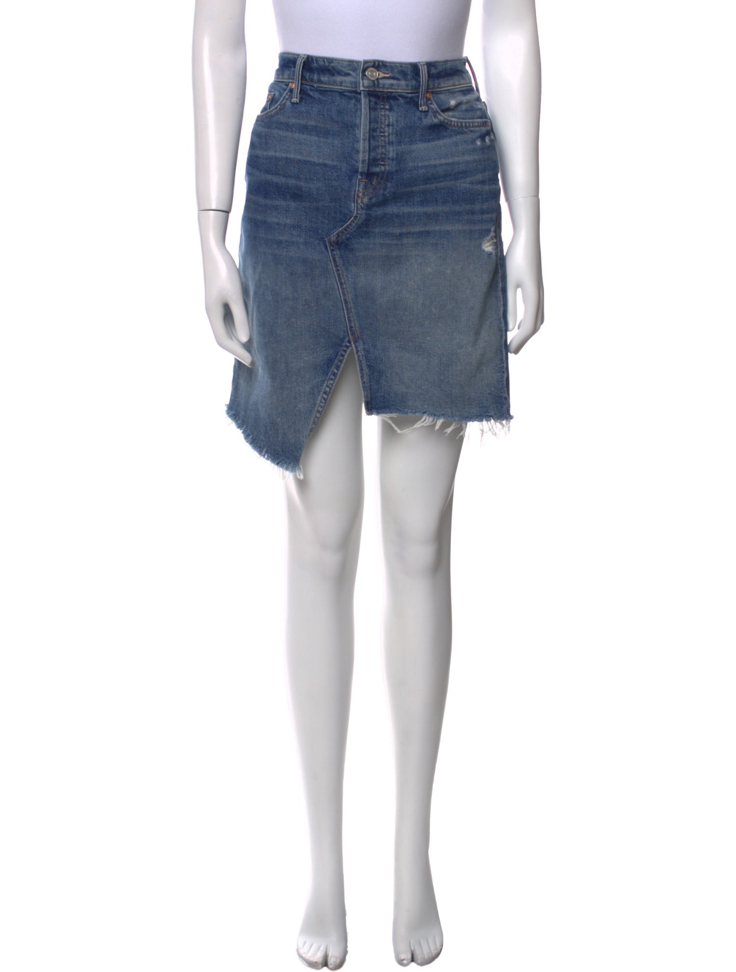 Mother Distressed Accents Mini Skirt