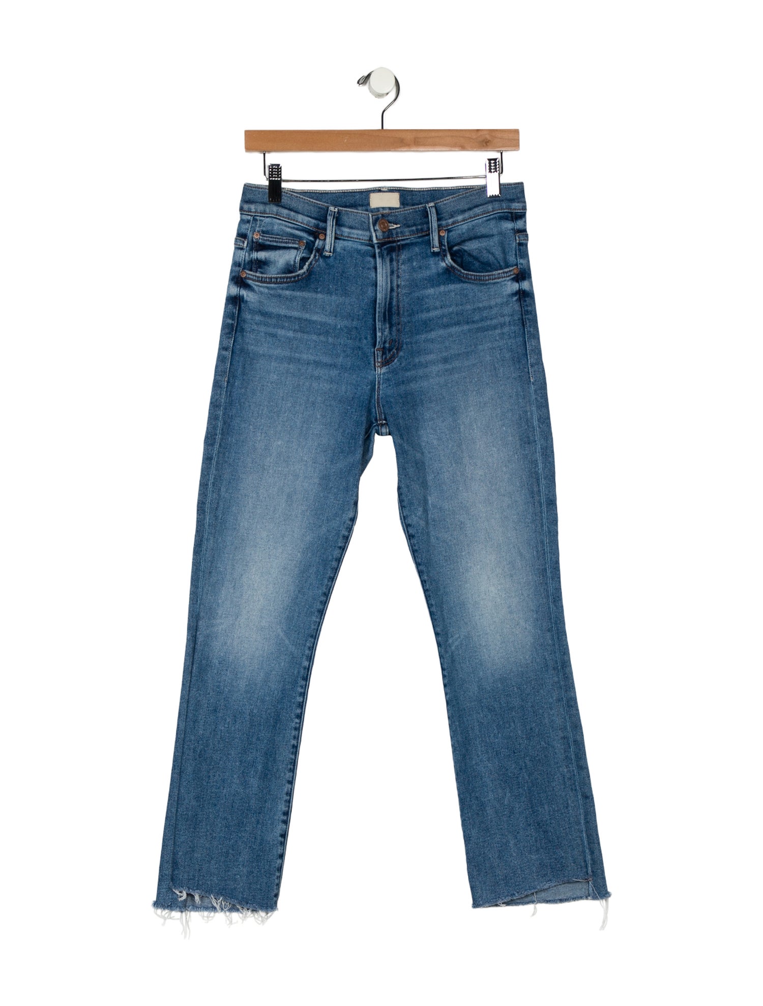 Mother Mid-Rise Straight Leg Jeans