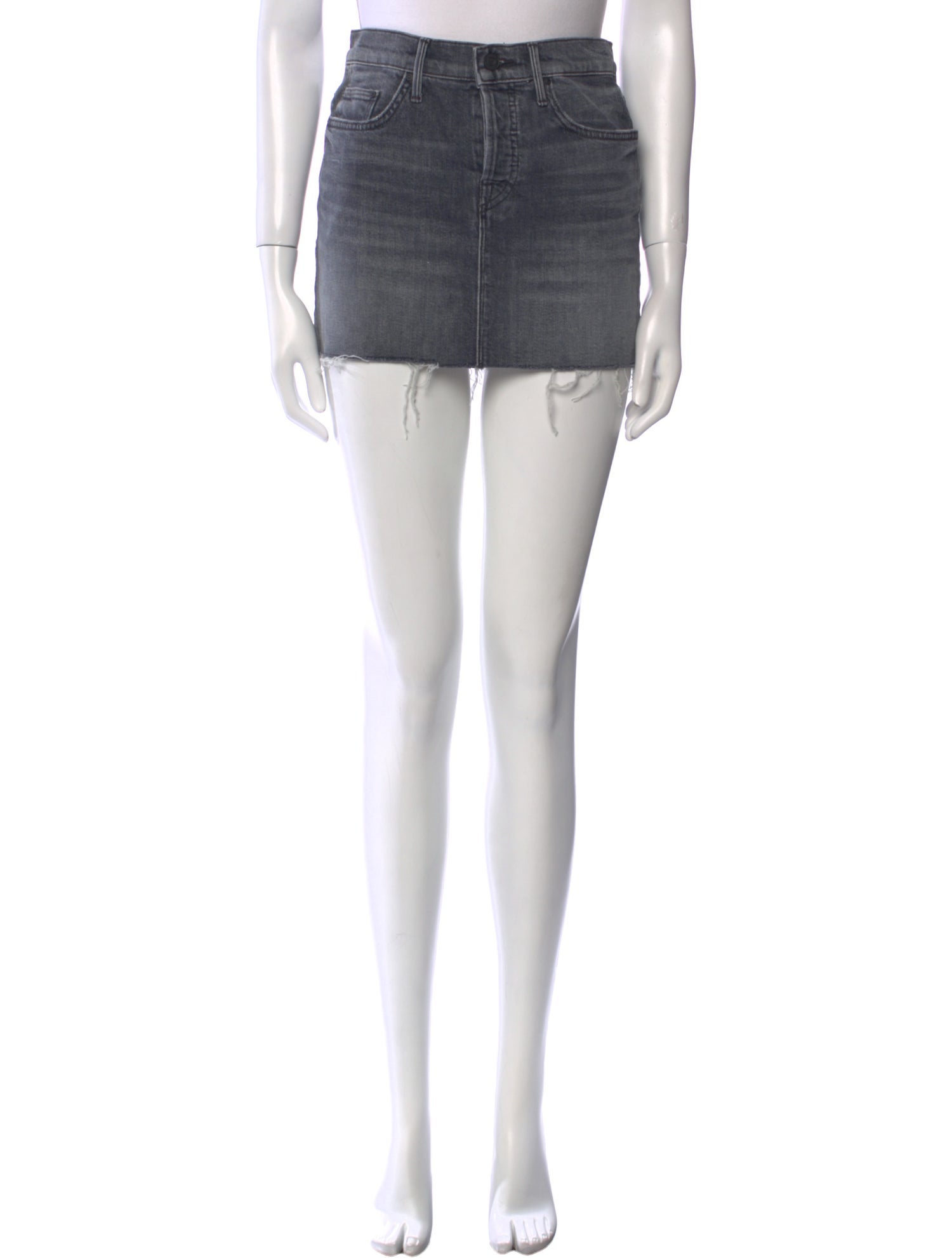 Mother Distressed Accents Mini Skirt