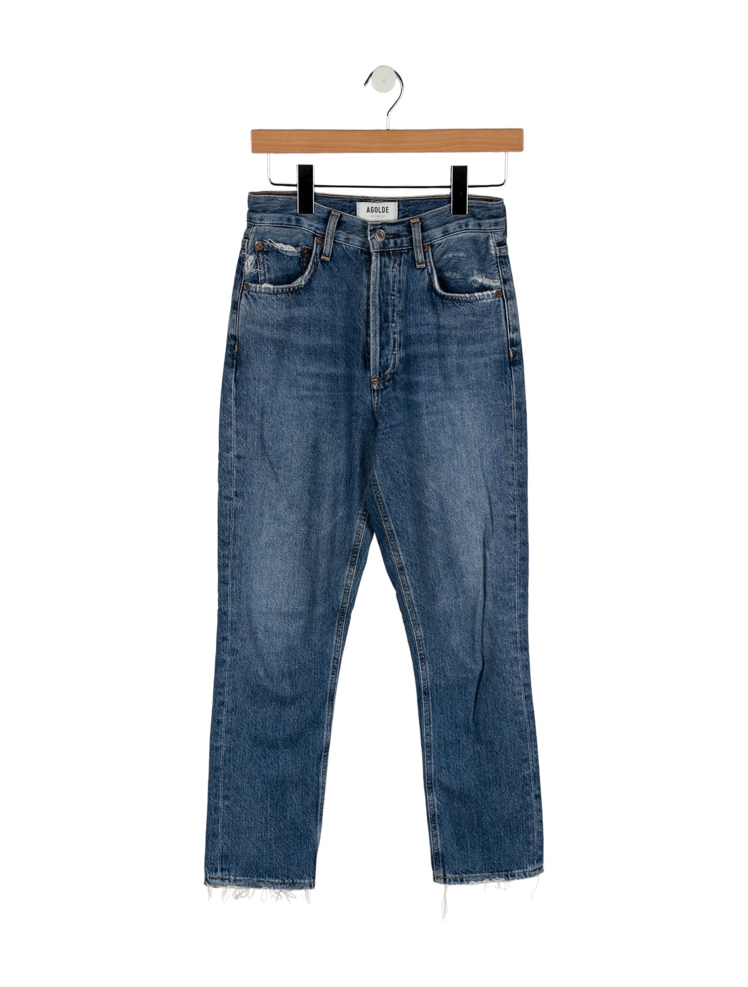 Mother Mid-Rise Straight Leg Jeans