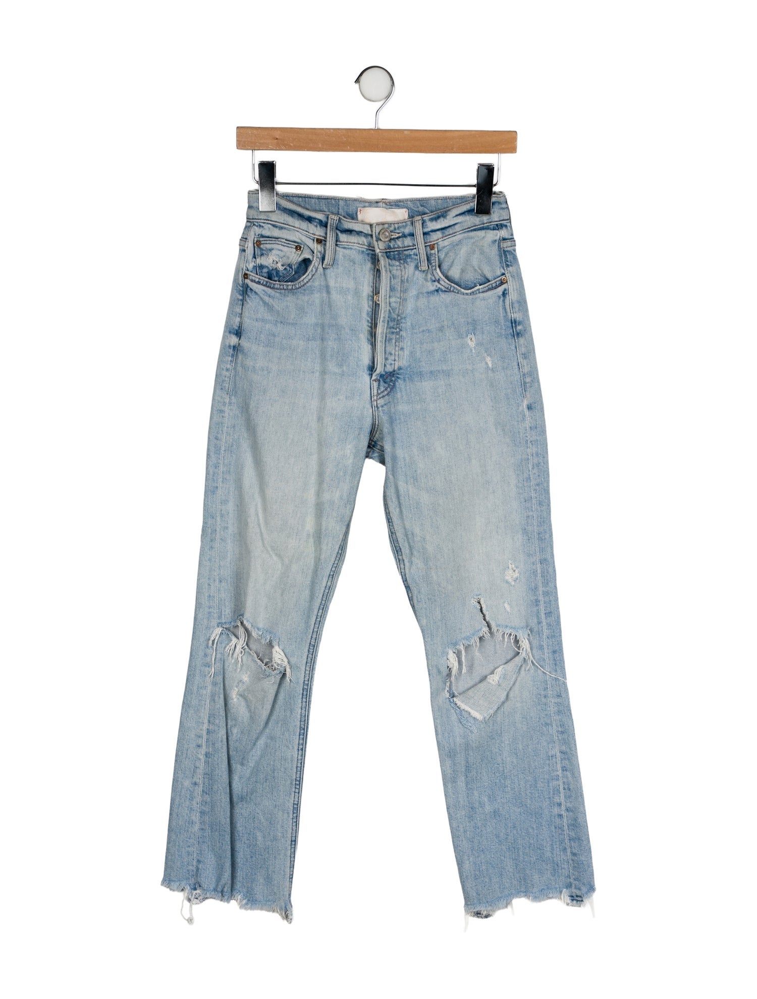 Mother Mid-Rise Straight Leg Jeans