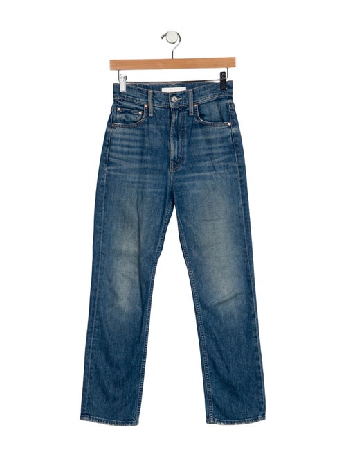 Mother Mid-Rise Straight Leg Jeans