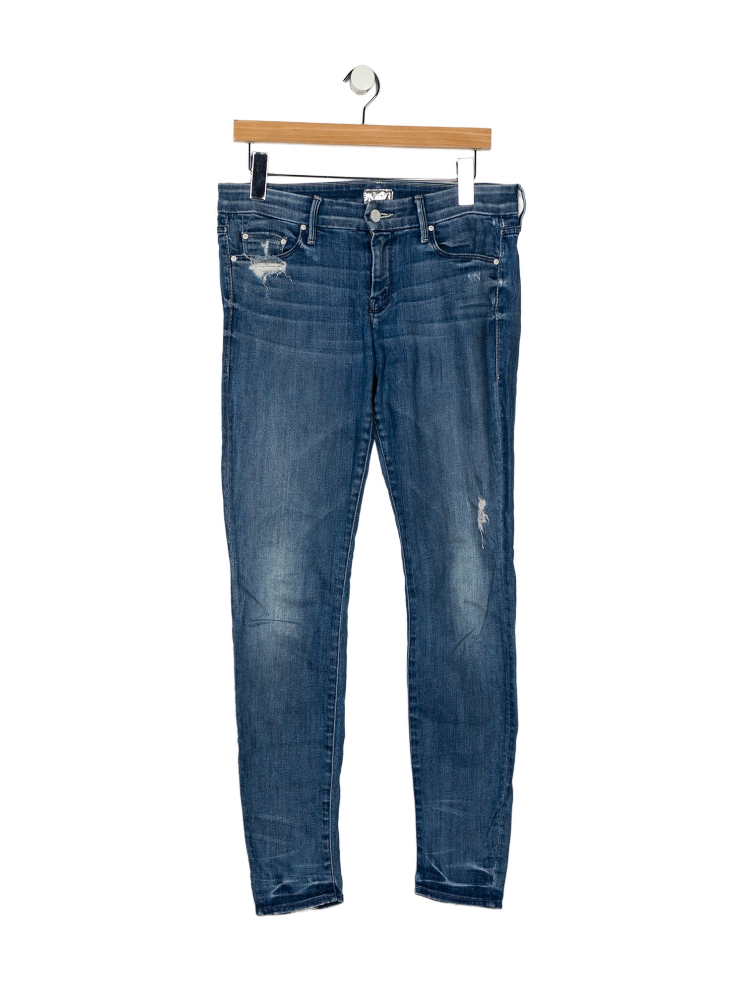 Mother Mid-Rise Skinny Leg Jeans