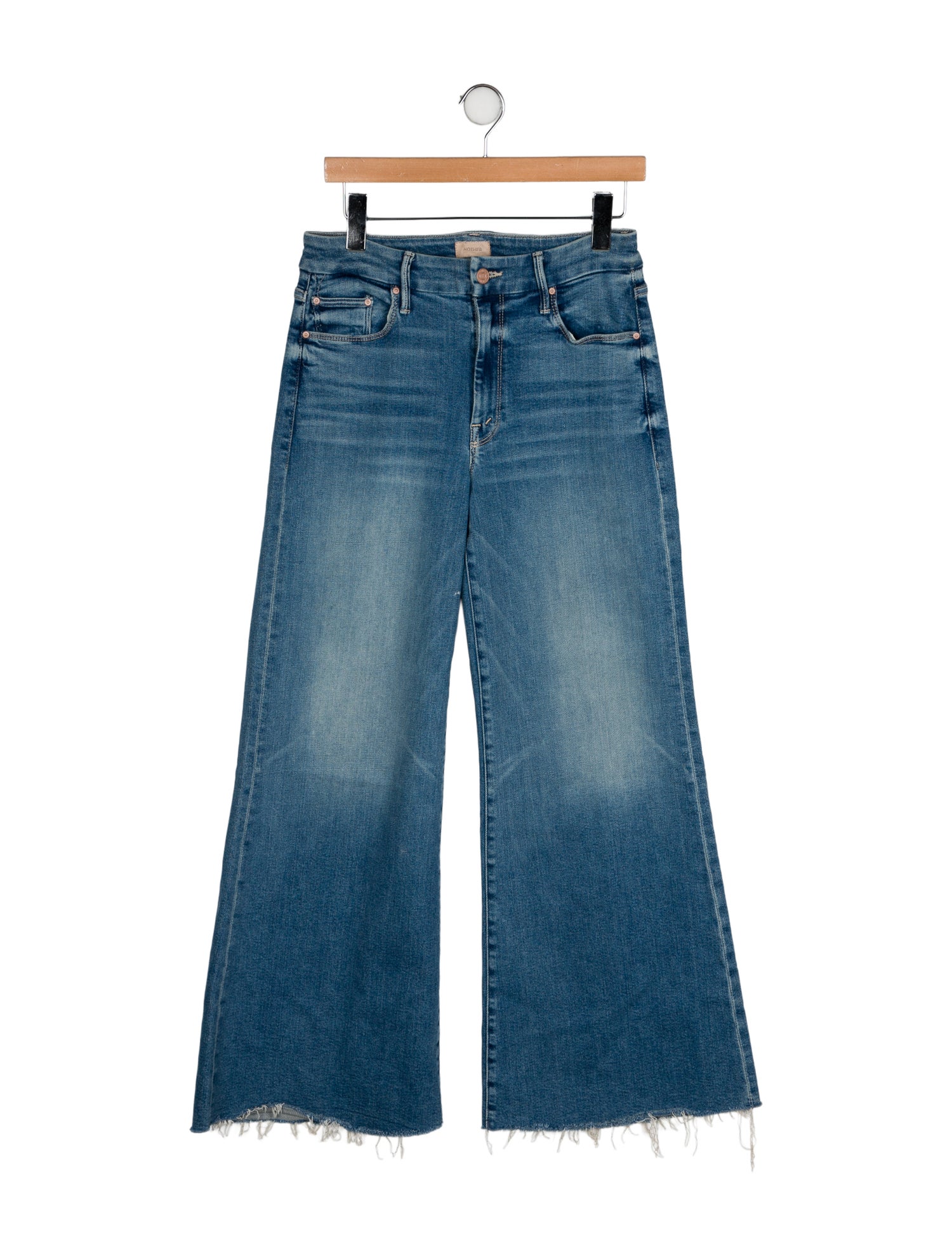 Mother Mid-Rise Wide Leg Jeans