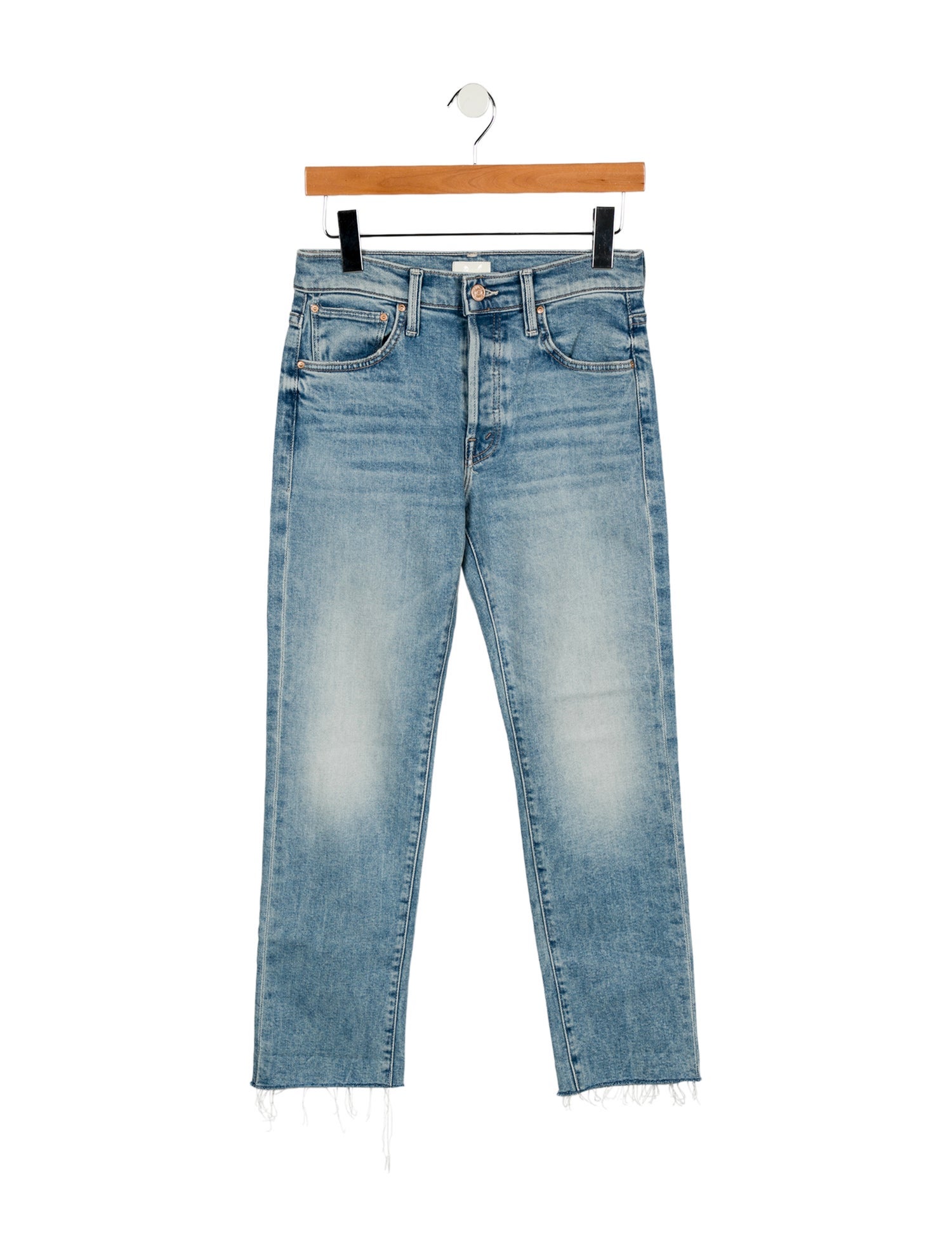Mother Mid-Rise Straight Leg Jeans