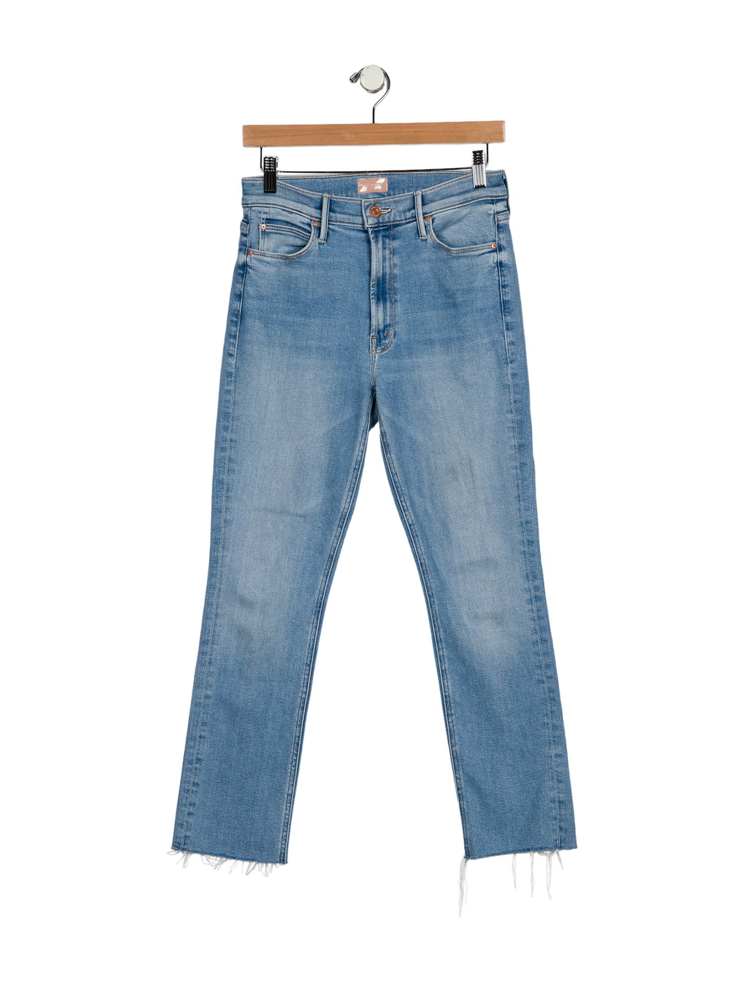 Mother Mid-Rise Straight Leg Jeans