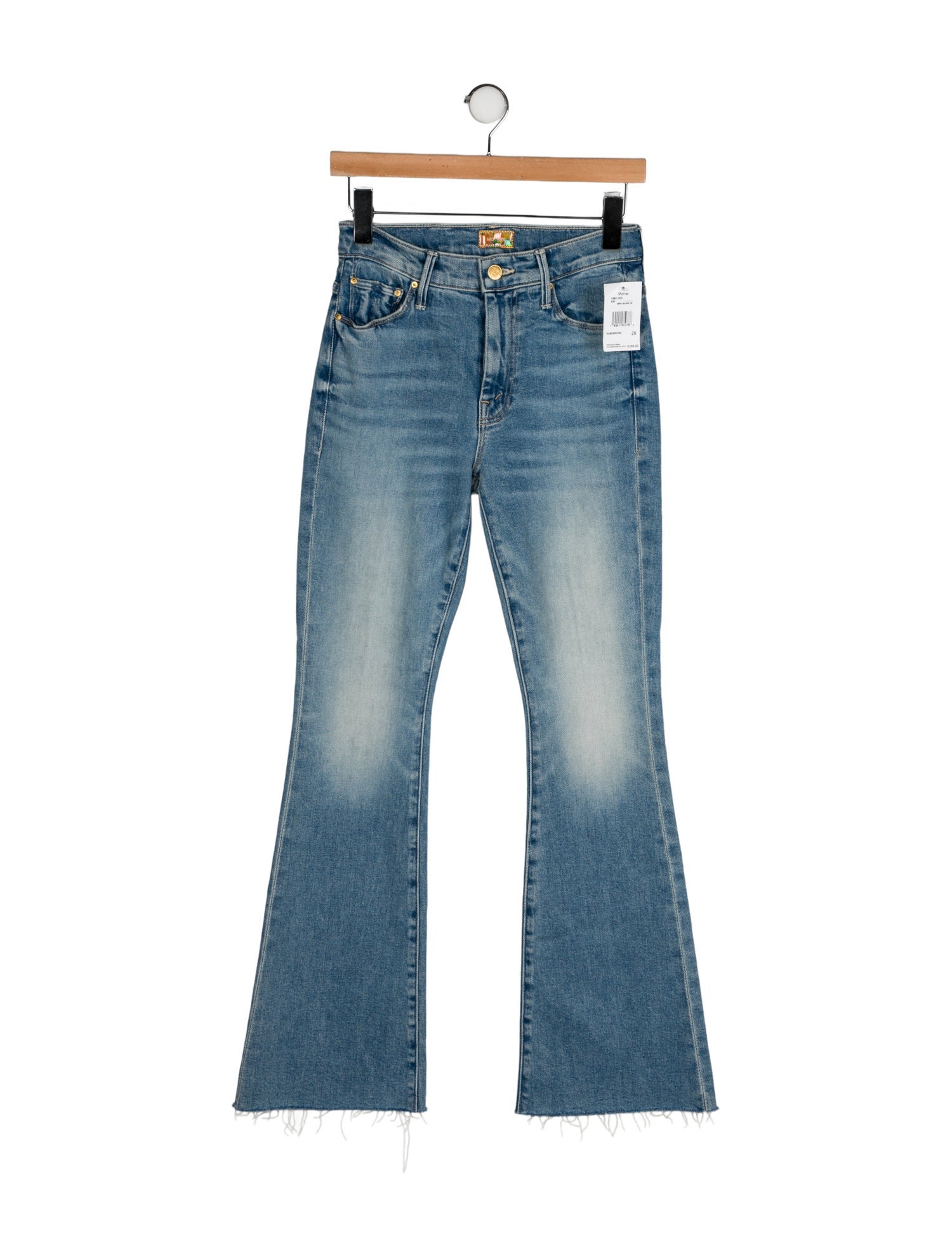 Mother Mid-Rise Wide Leg Jeans