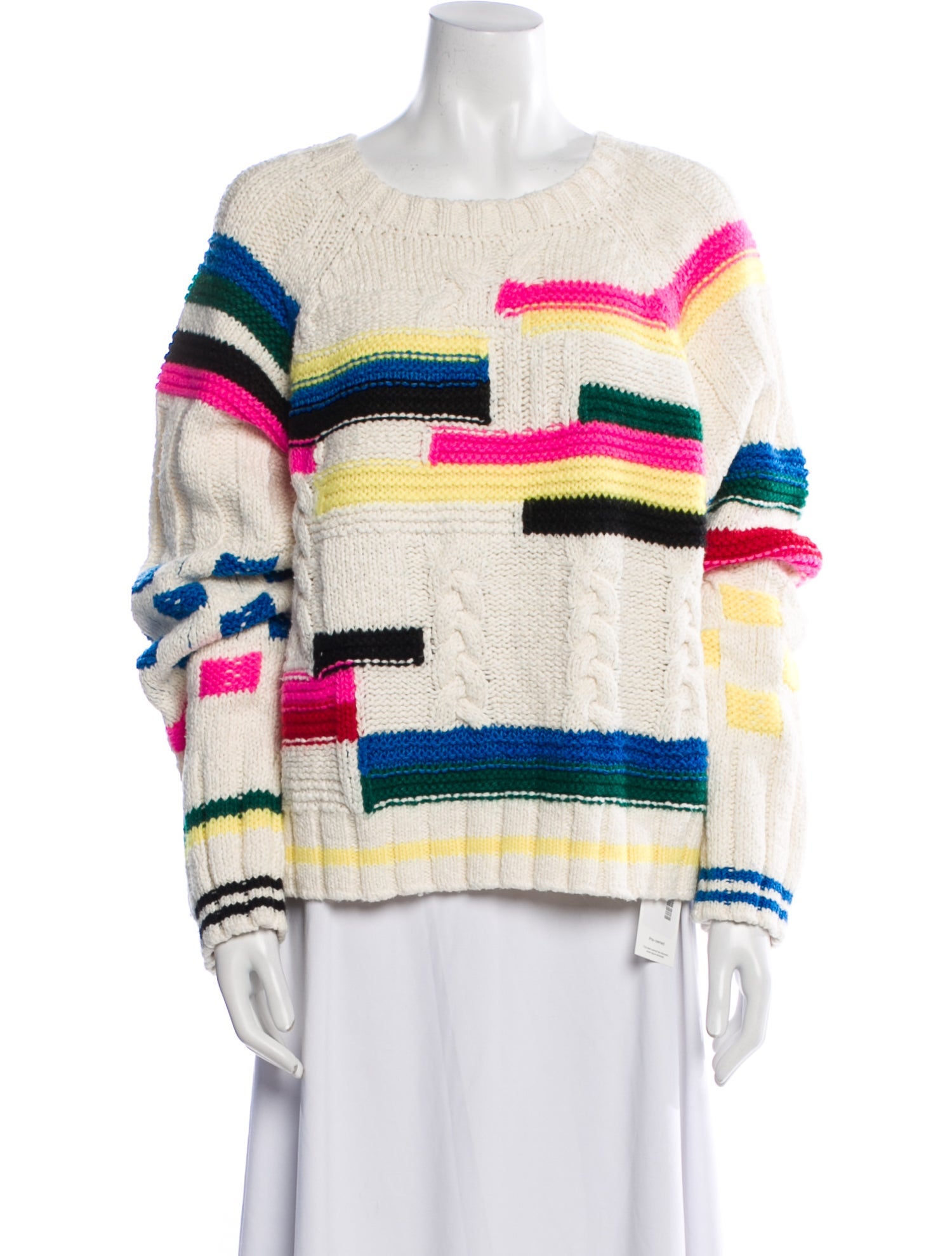 Mother Striped Scoop Neck Sweater