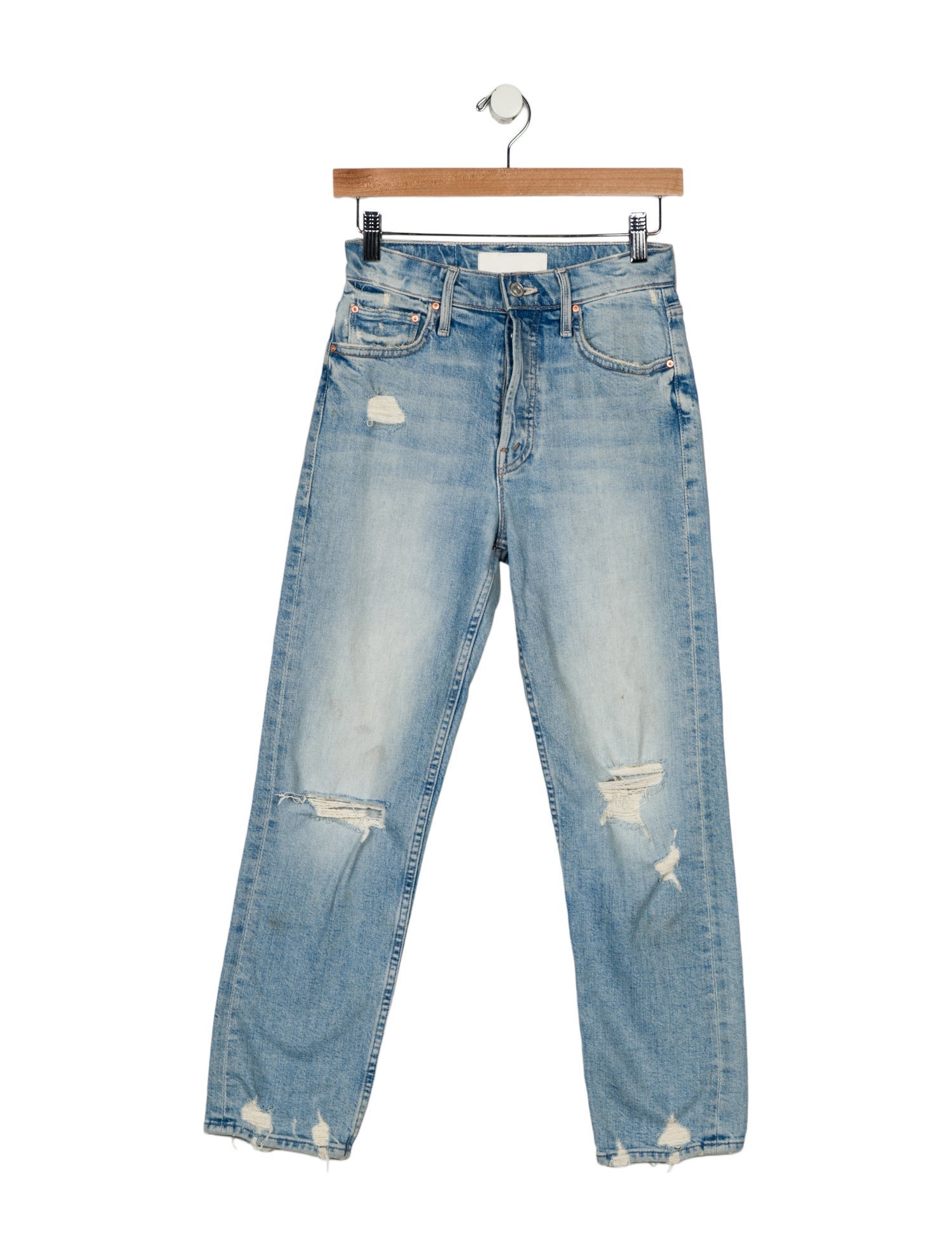 Mother Mid-Rise Straight Leg Jeans