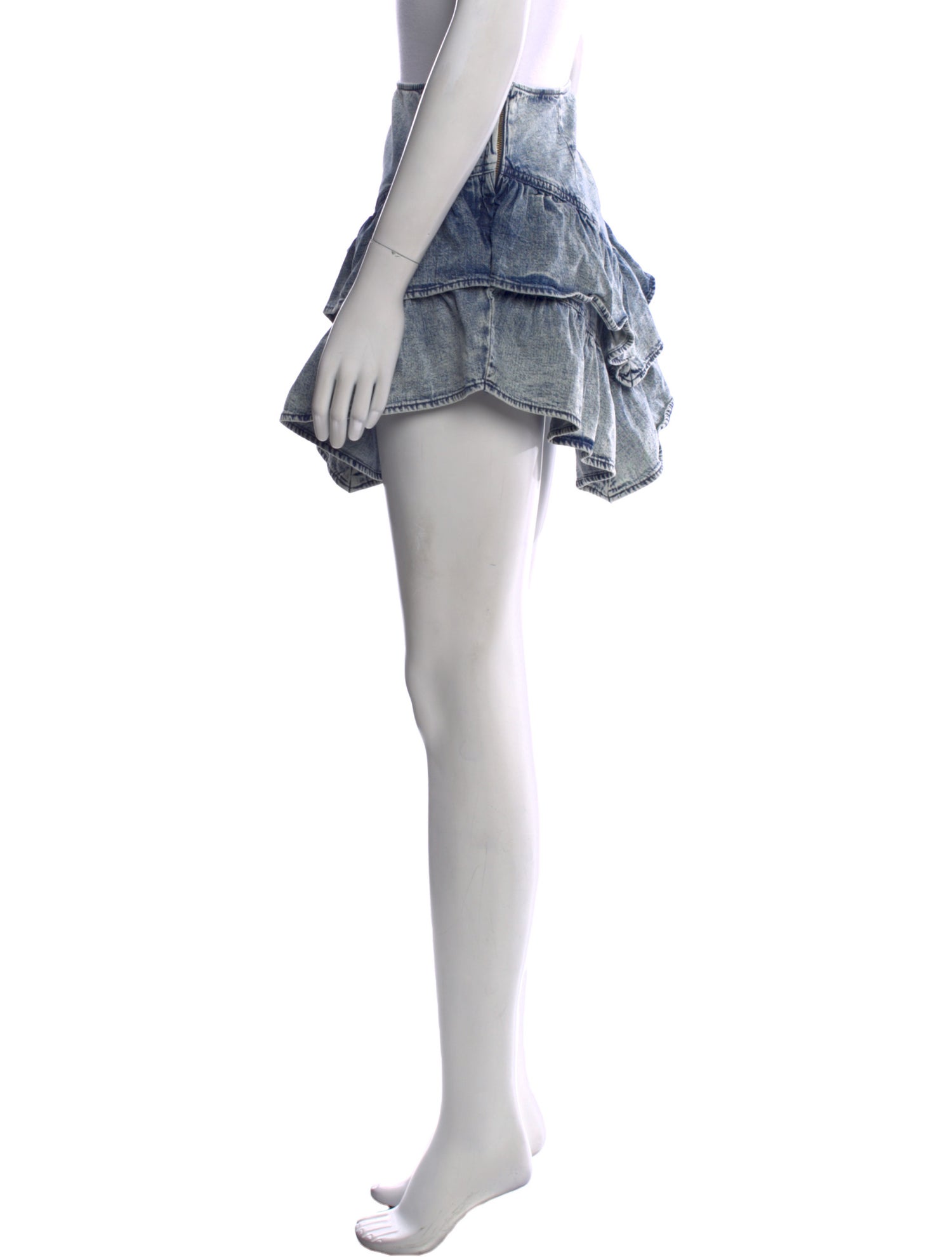 Mother Ruffle Embellishment Mini Skirt