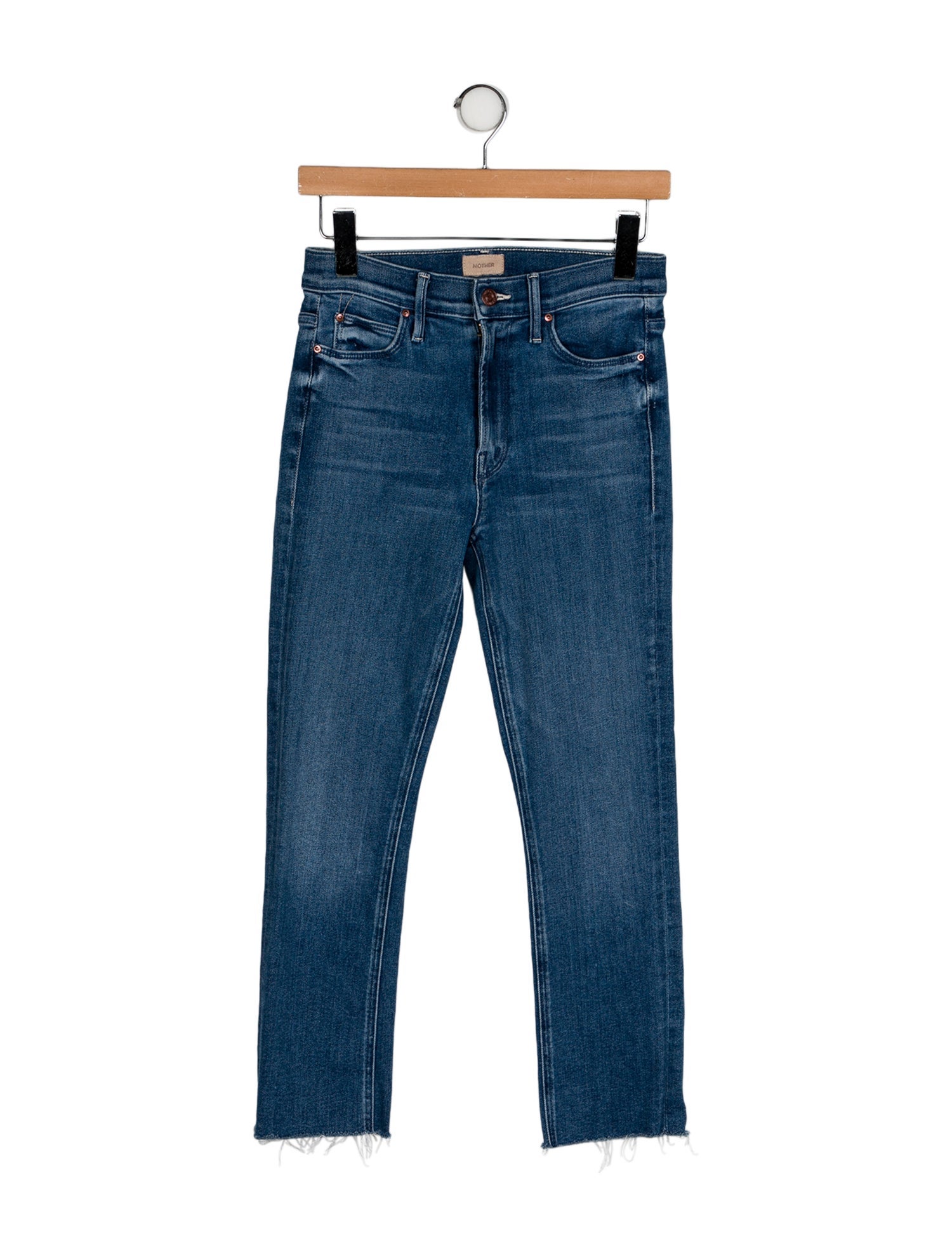 Mother Mid-Rise Straight Leg Jeans