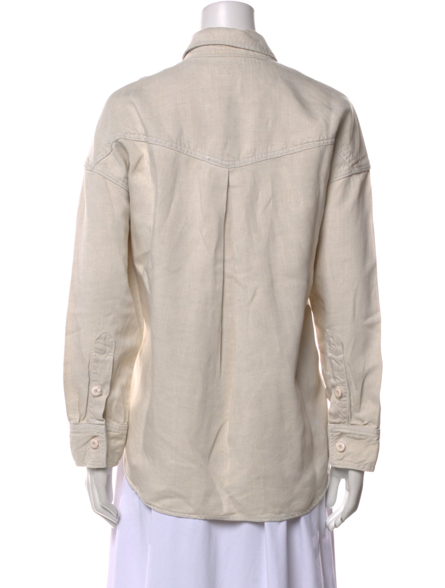 Mother Long Sleeve Button-Up Top