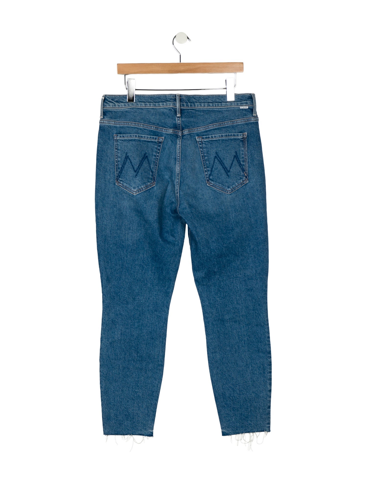 Mother The Stunner Ankle Fray Straight Leg Jeans
