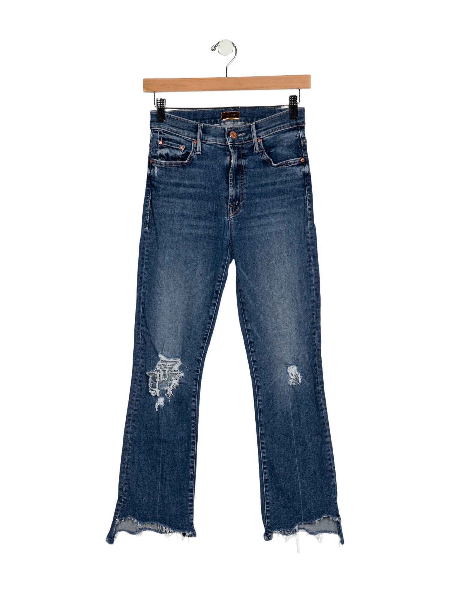 Mother Mid-Rise Straight Leg Jeans