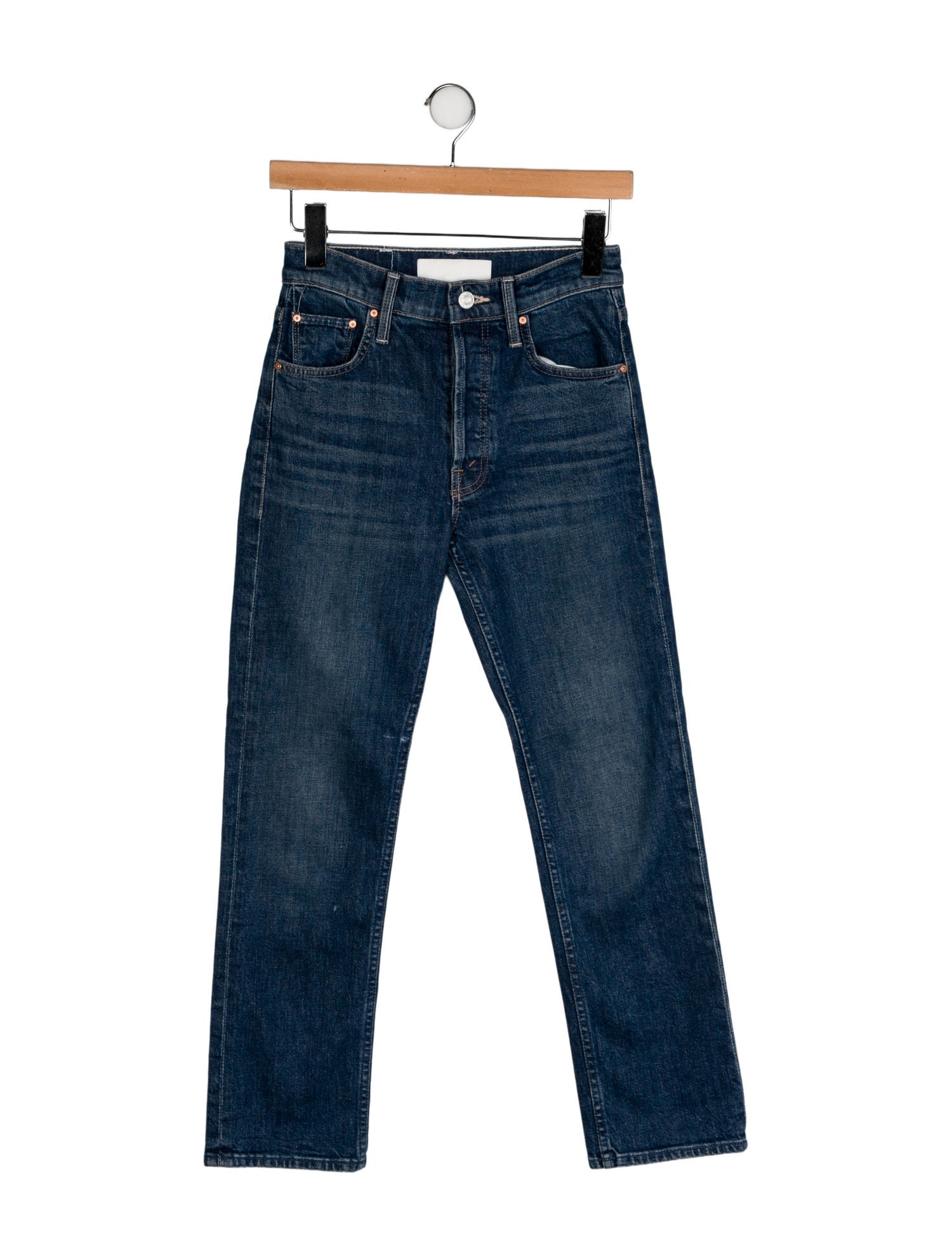 Mother Mid-Rise Straight Leg Jeans