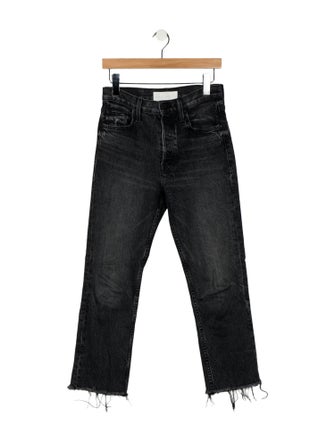 Mother Mid-Rise Straight Leg Jeans