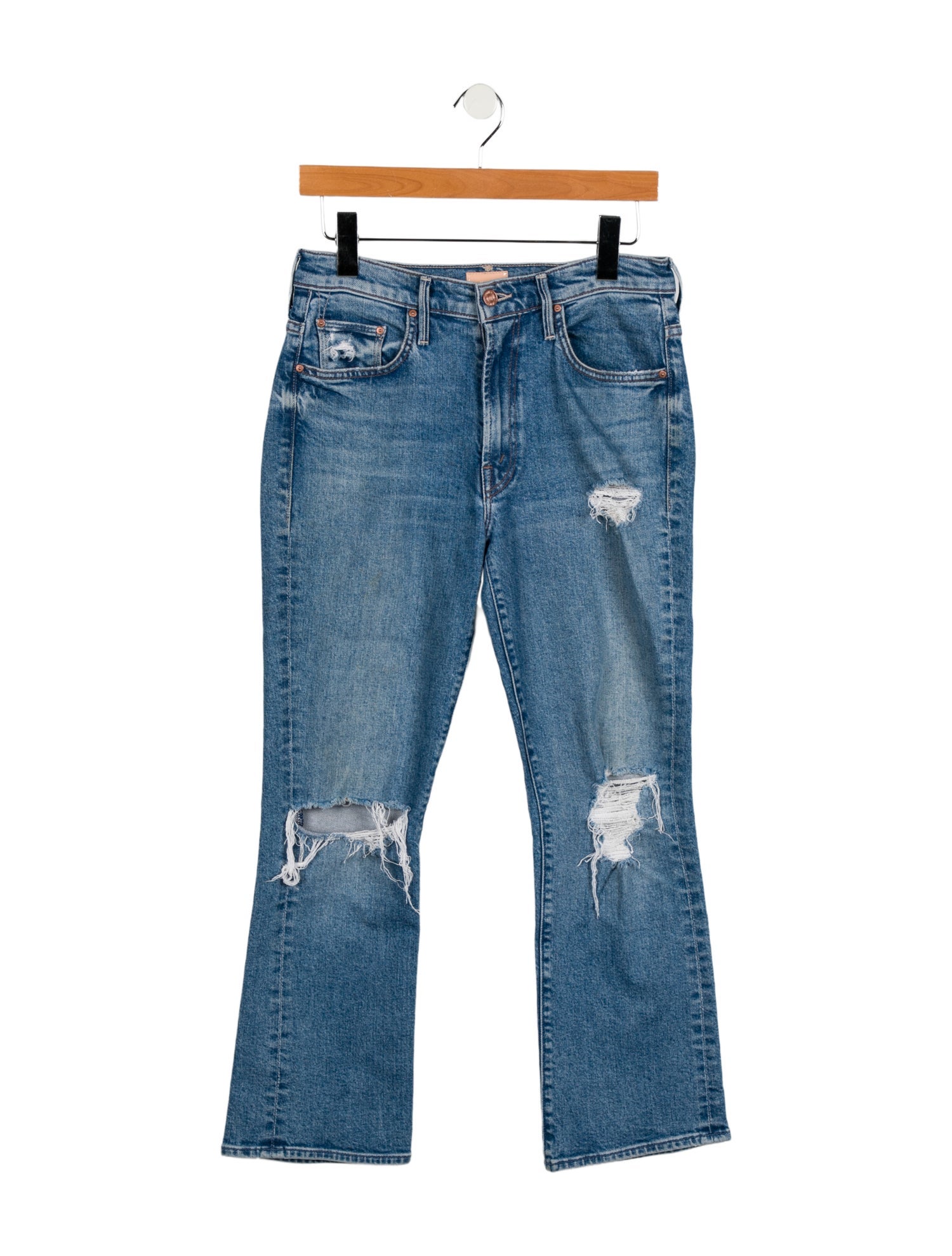 Mother Mid-Rise Straight Leg Jeans