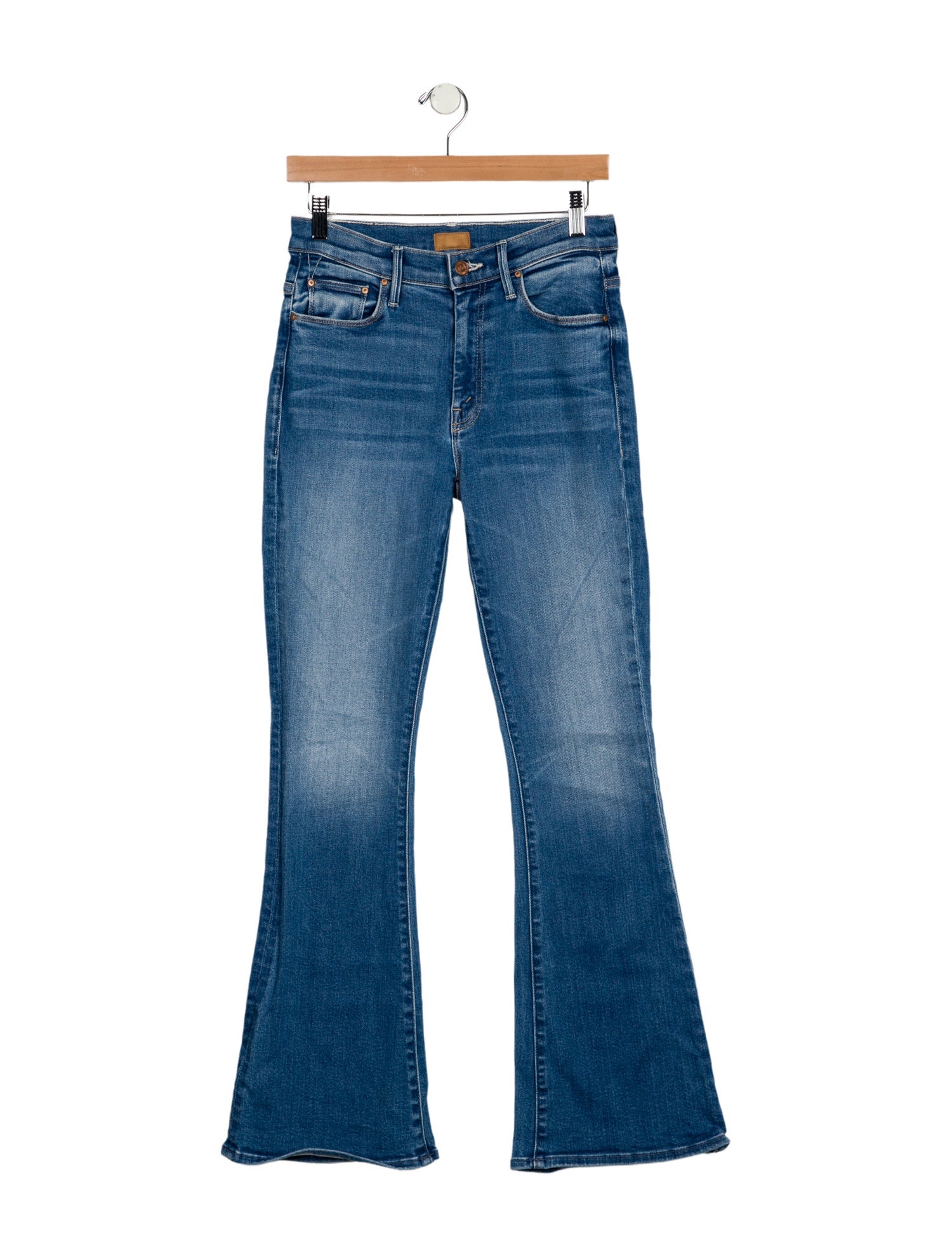 Mother Mid-Rise Wide Leg Jeans