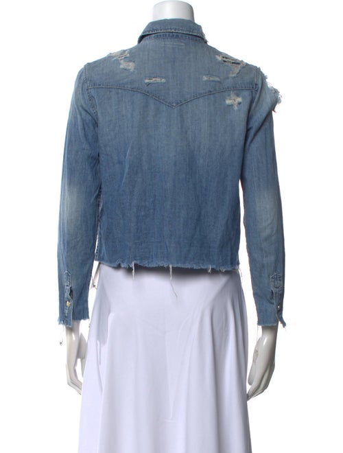 Mother Three-Quarter Sleeve Button-Up Top