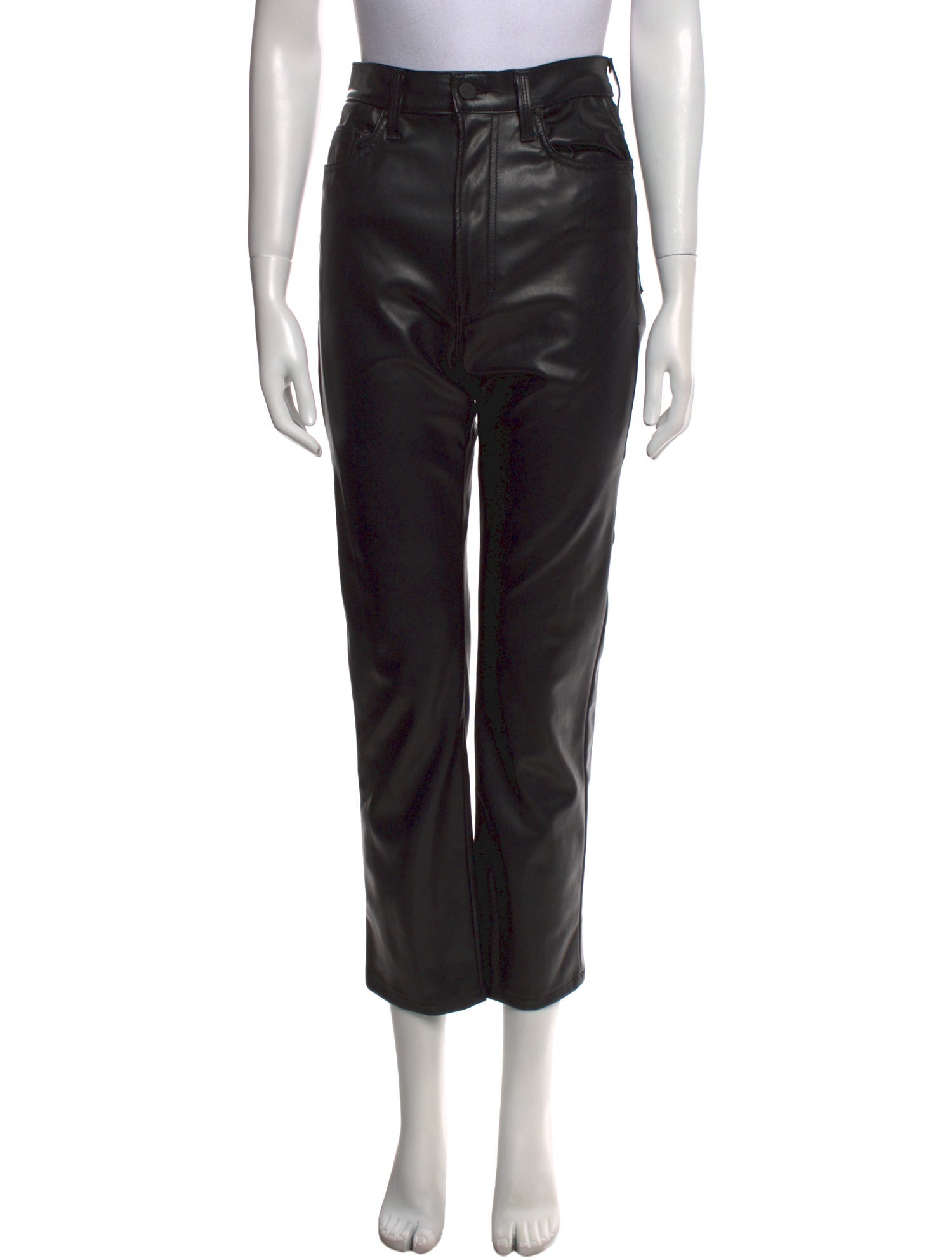 Mother Faux Leather Straight Leg Pants