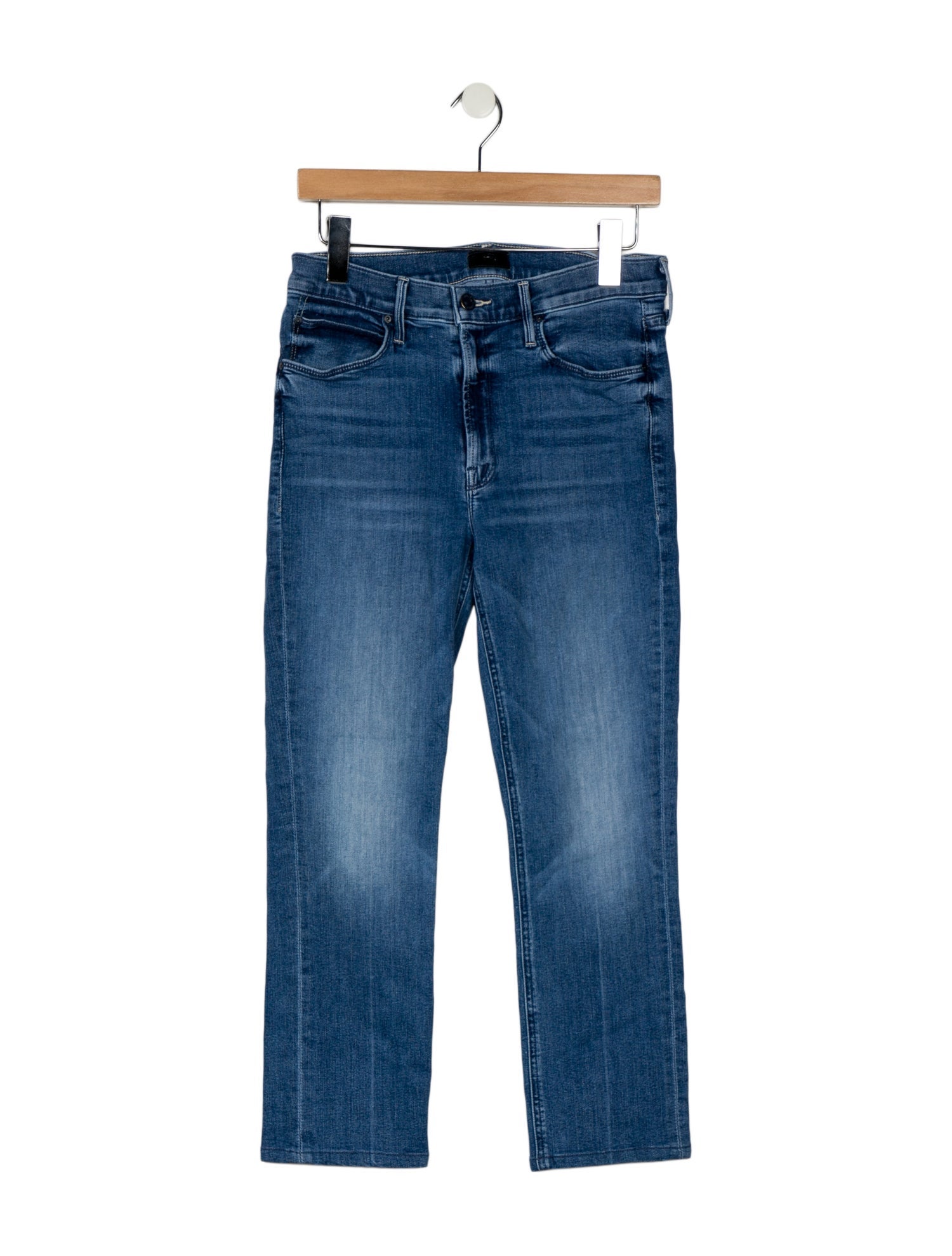 Mother Mid-Rise Straight Leg Jeans