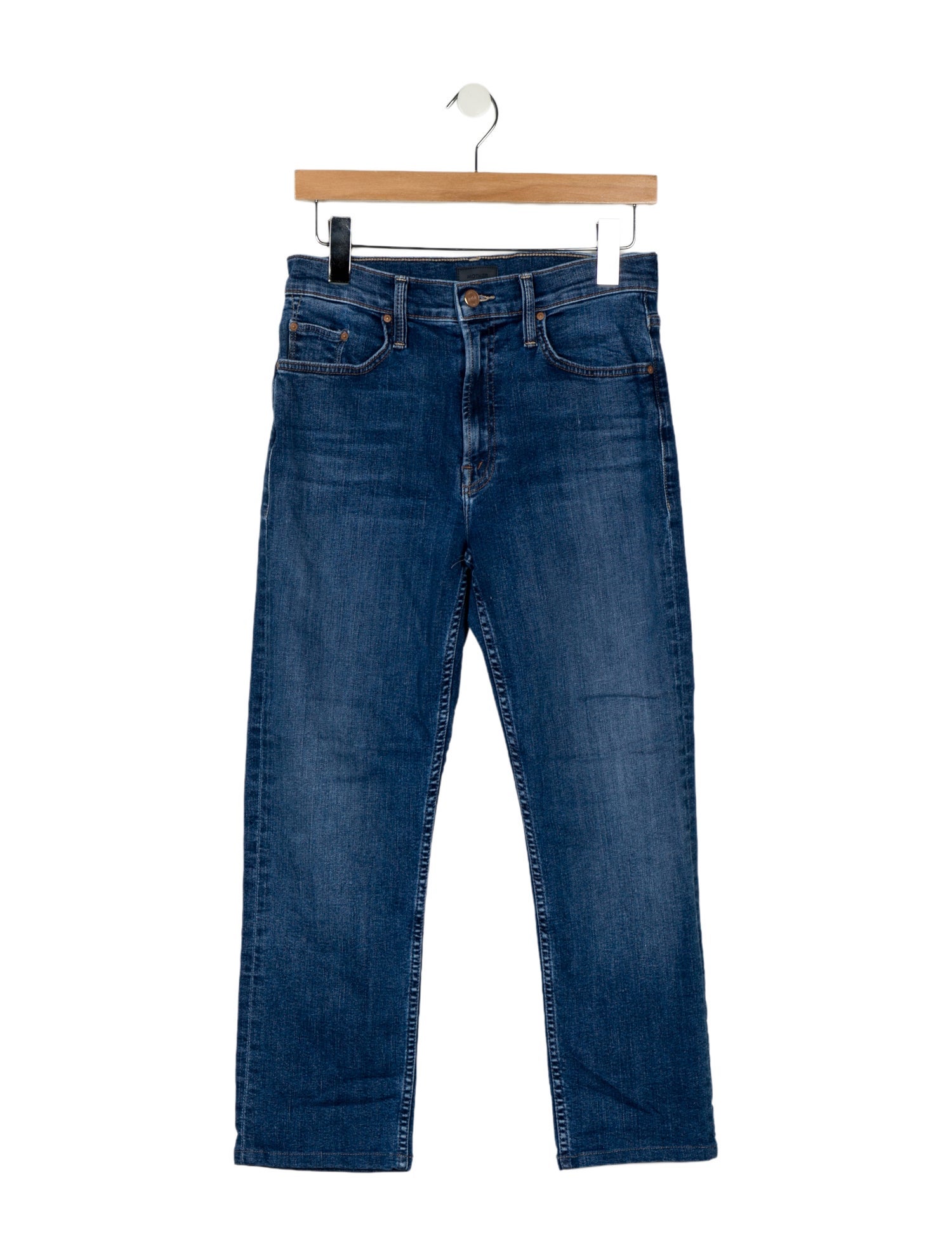 Mother Mid-Rise Straight Leg Jeans