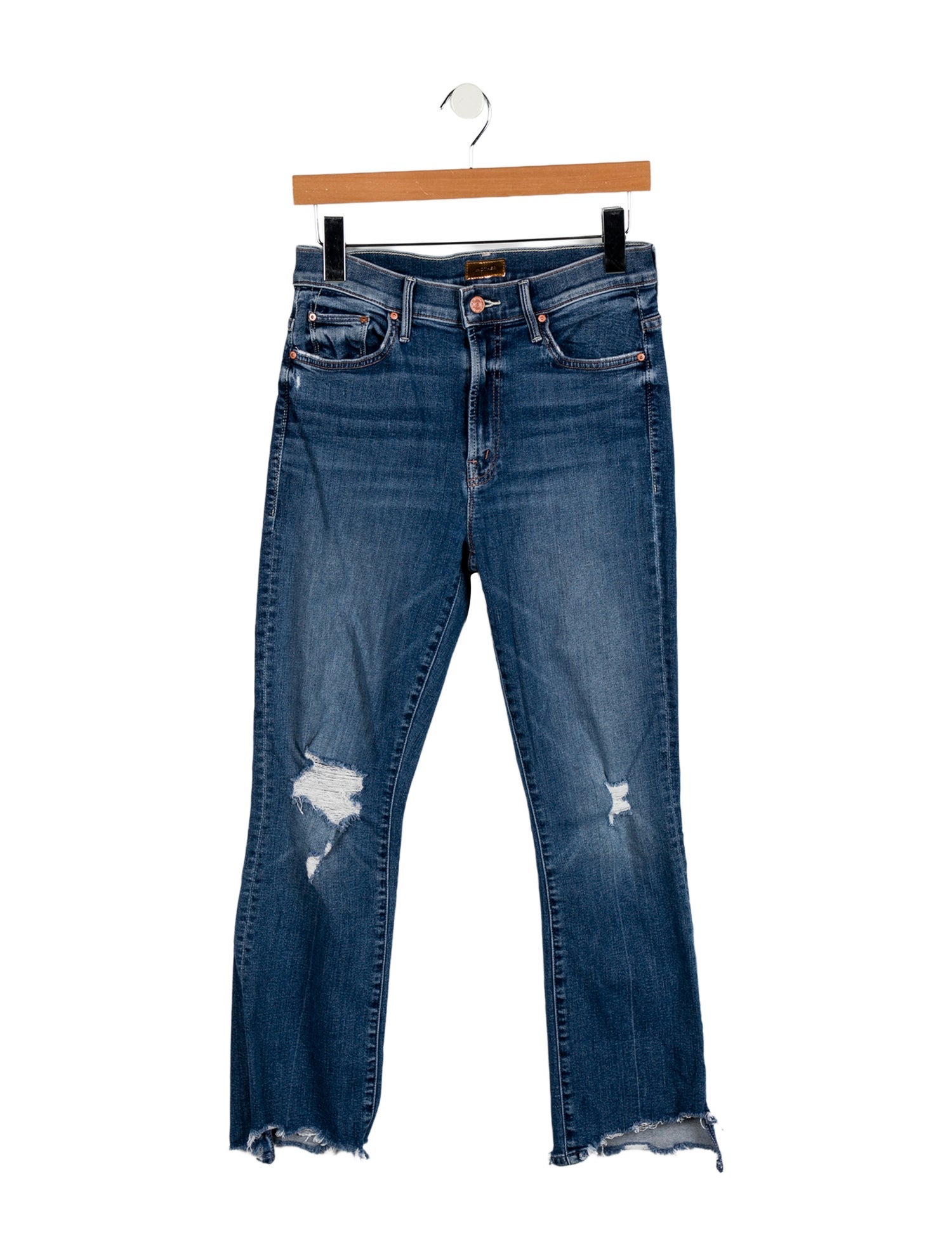 Mother Mid-Rise Straight Leg Jeans