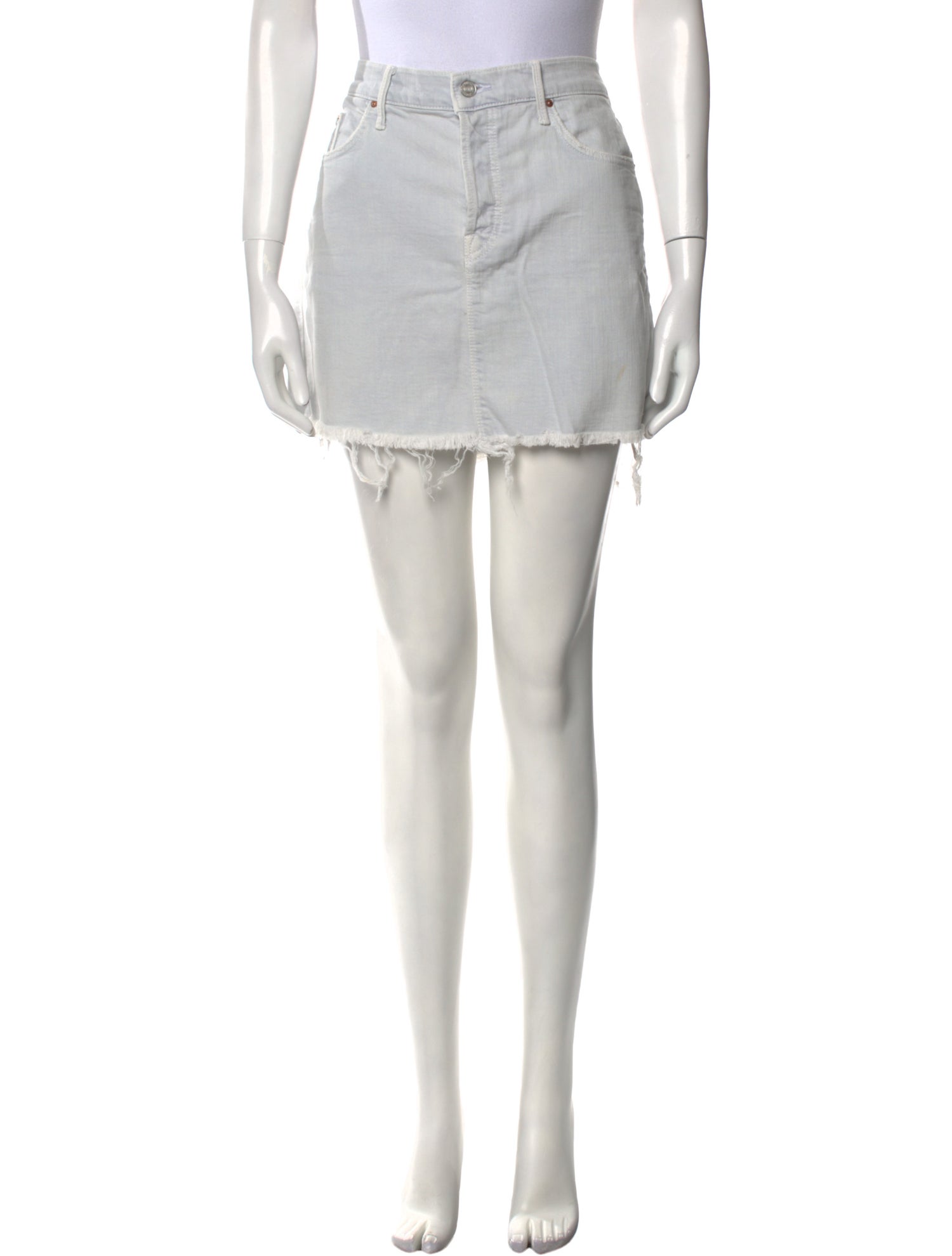 Mother Distressed Accents Mini Skirt