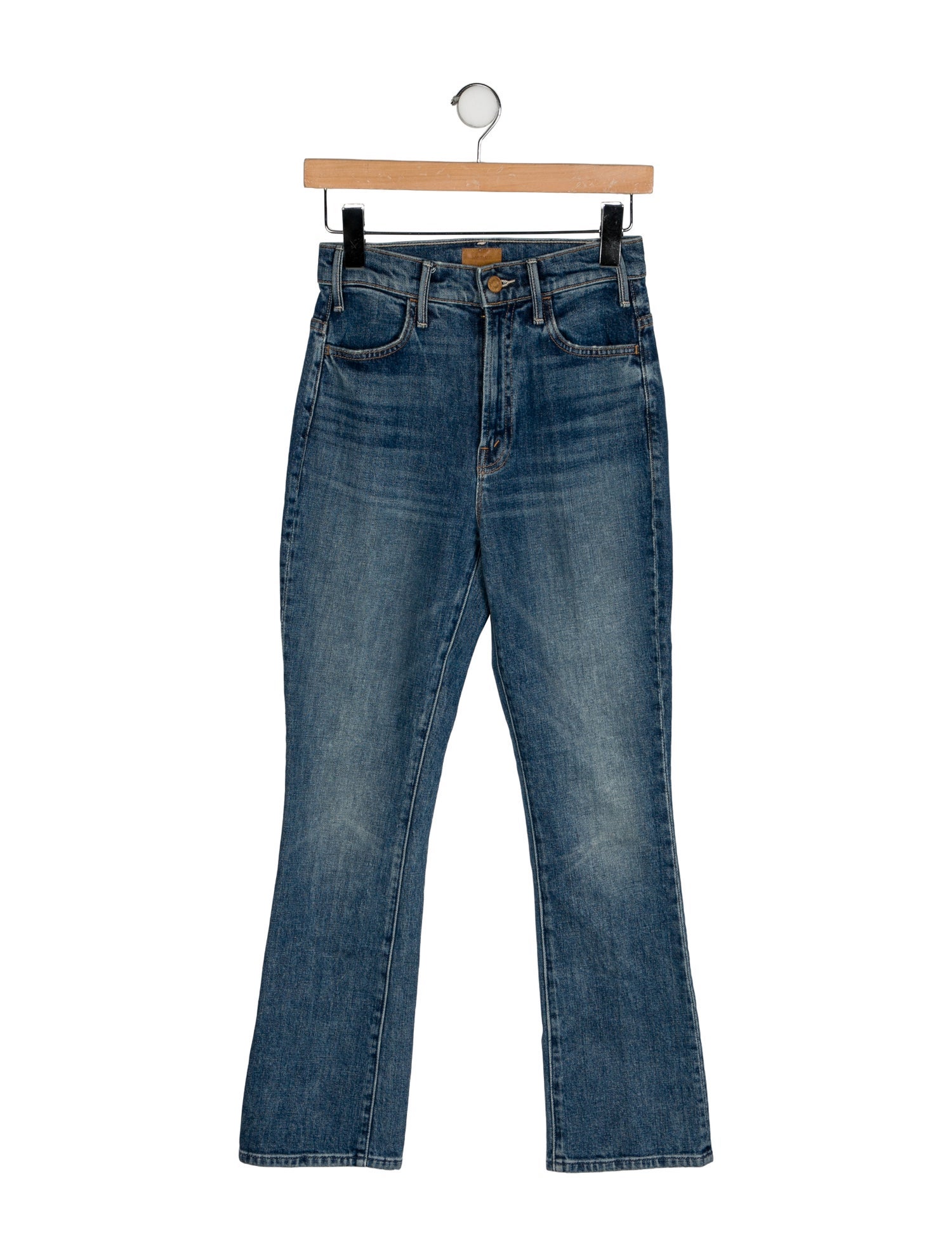 Mother Mid-Rise Straight Leg Jeans