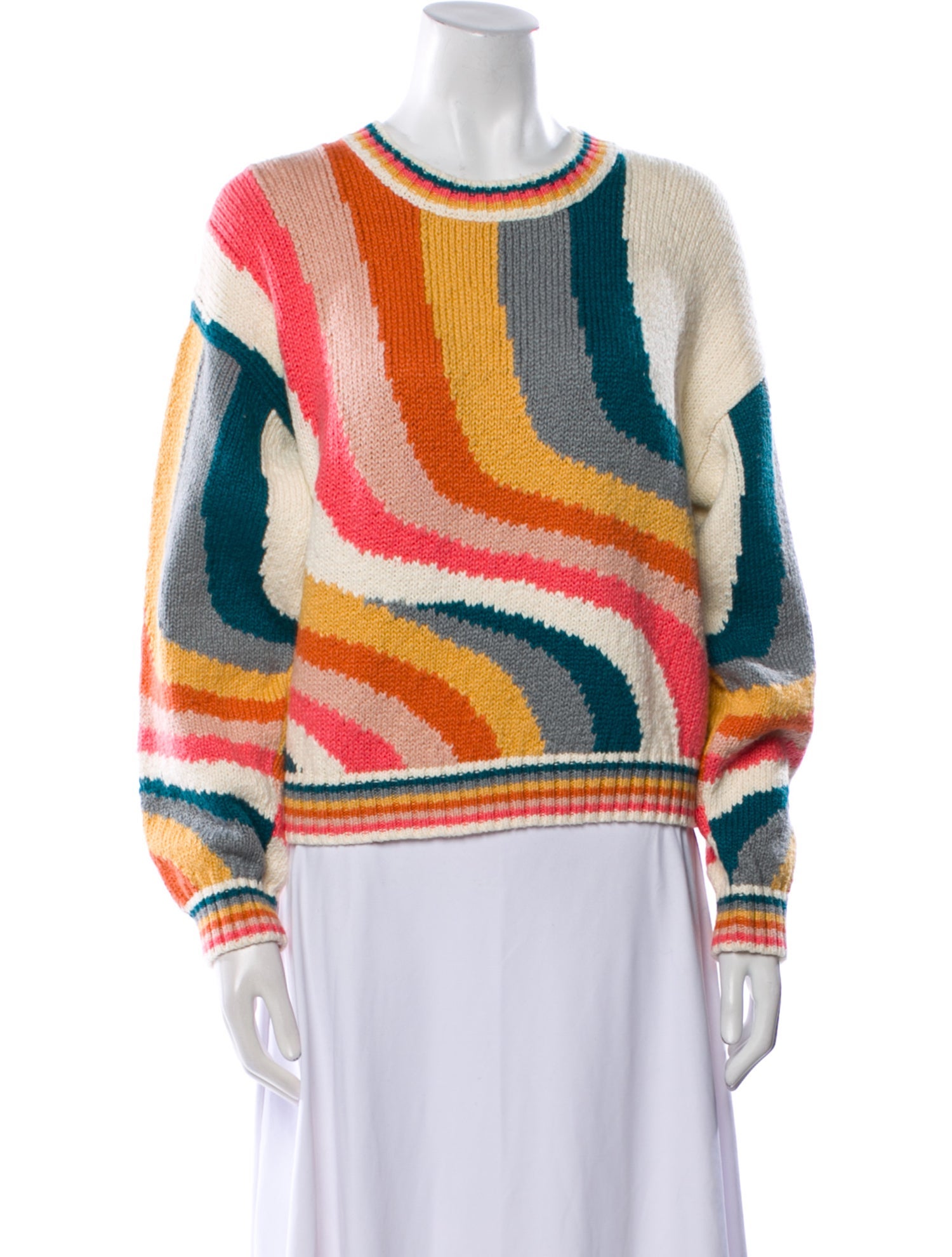 Mother Striped Crew Neck Sweater