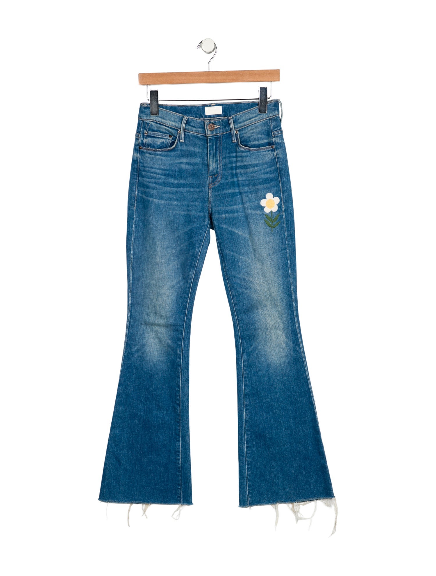 Mother Mid-Rise Wide Leg Jeans
