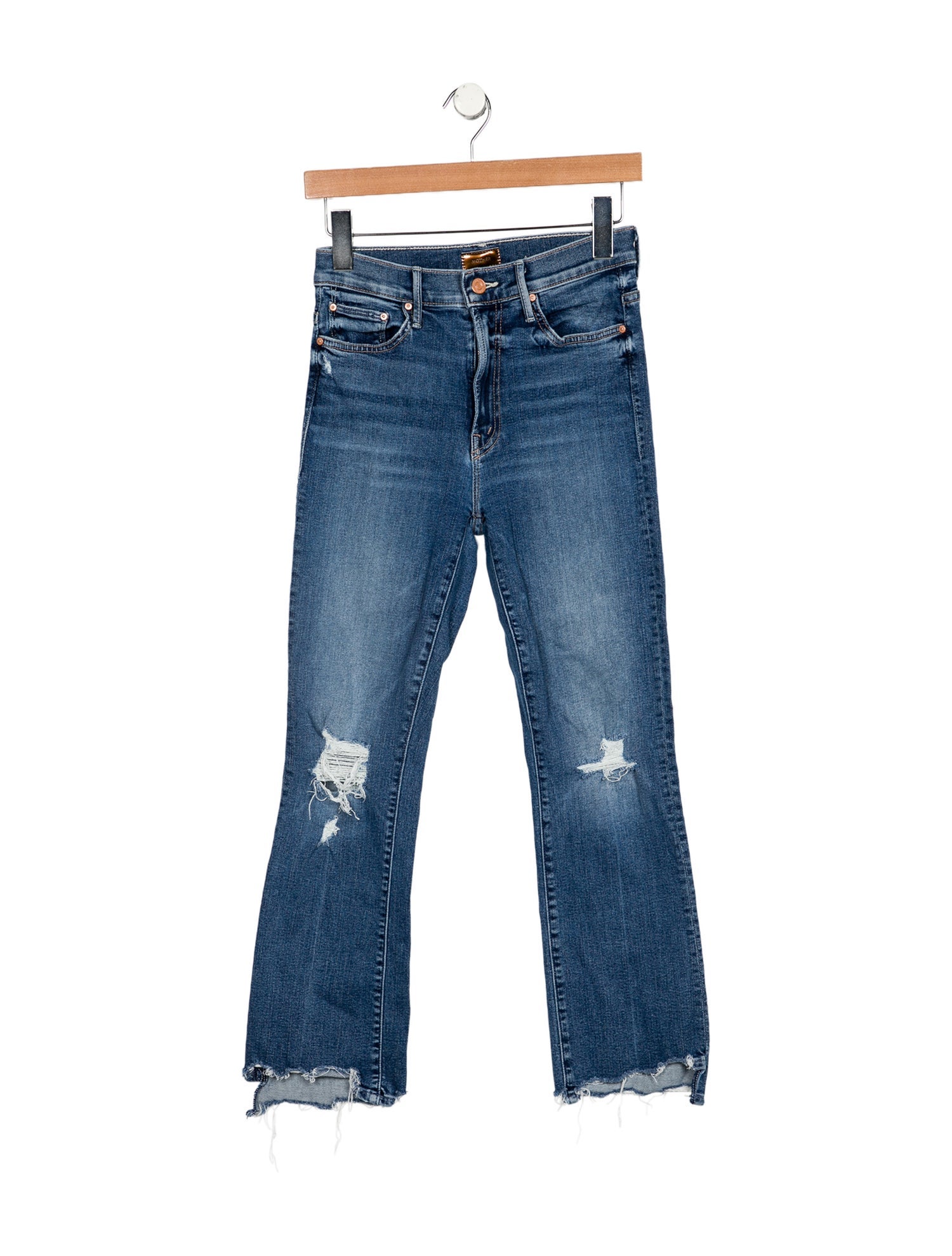 Mother Mid-Rise Straight Leg Jeans