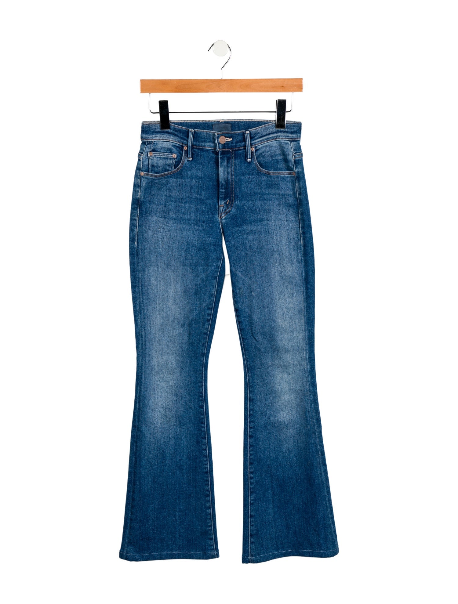 Mother Mid-Rise Wide Leg Jeans