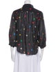 Mother Polka Dot Print Three-Quarter Sleeve Button-Up Top