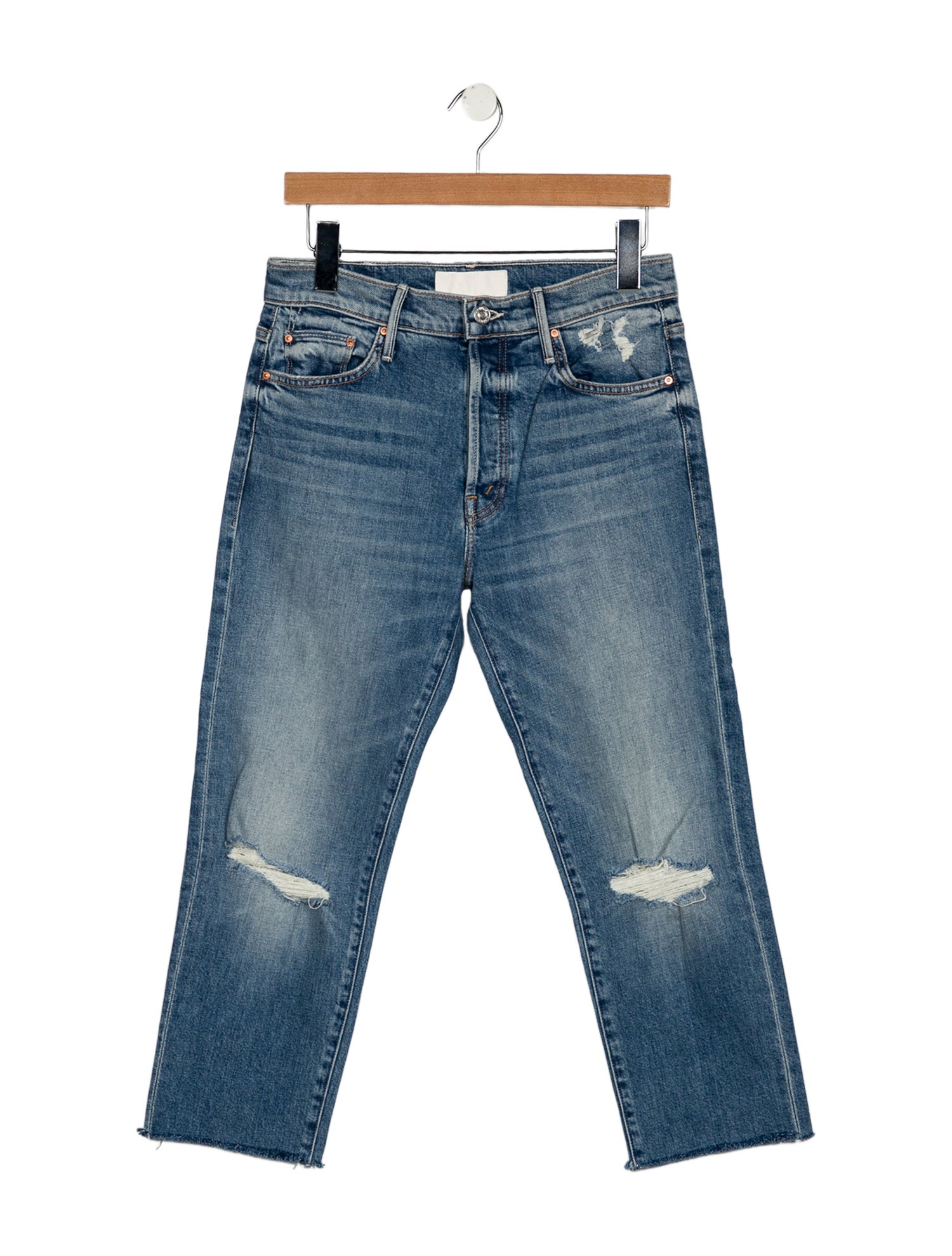 Mother Mid-Rise Straight Leg Jeans